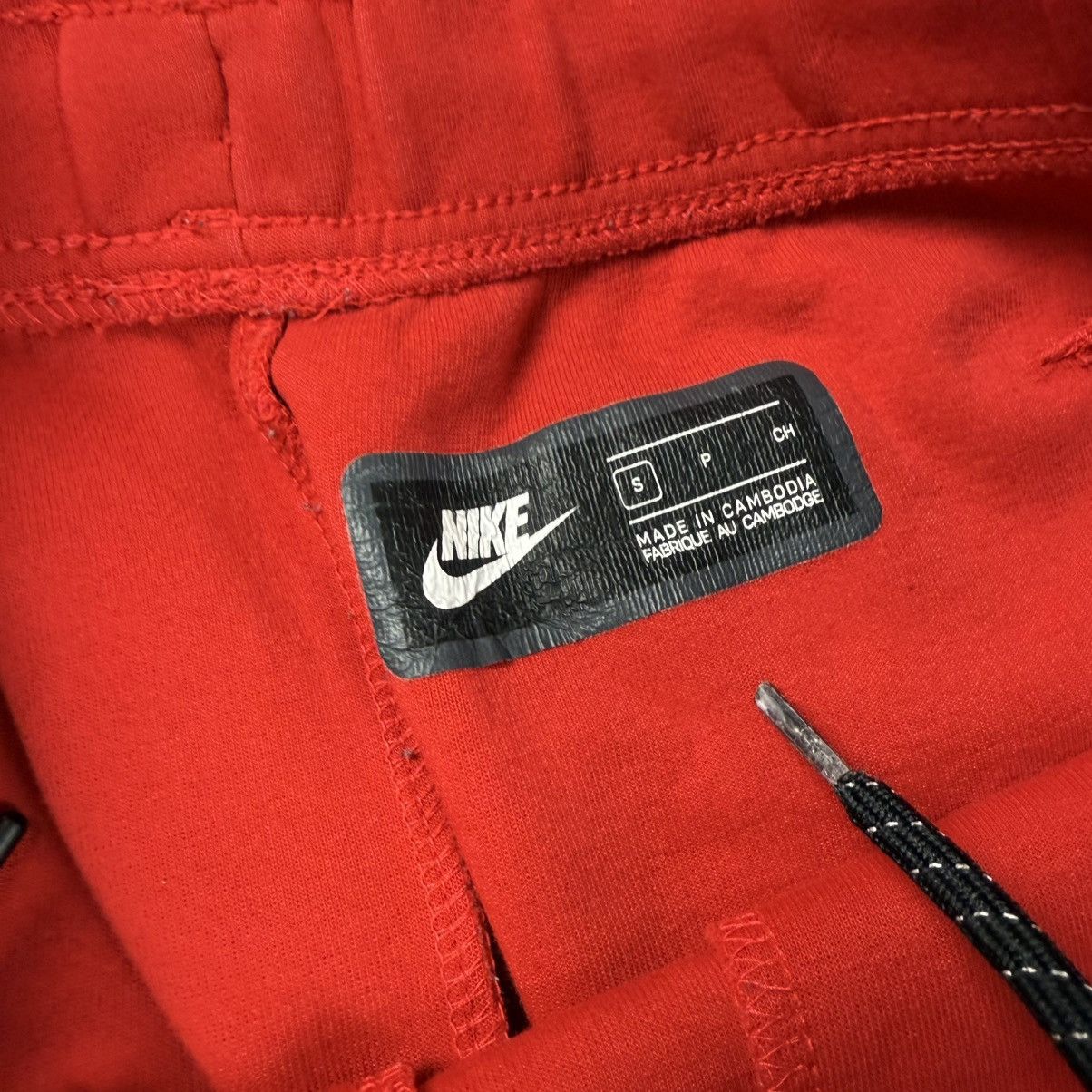 Nike ❤️Nike Red Tech Fleece Pants S/30 Streetwear Drill Y2K Size US 30 / EU 46 - 8 Thumbnail