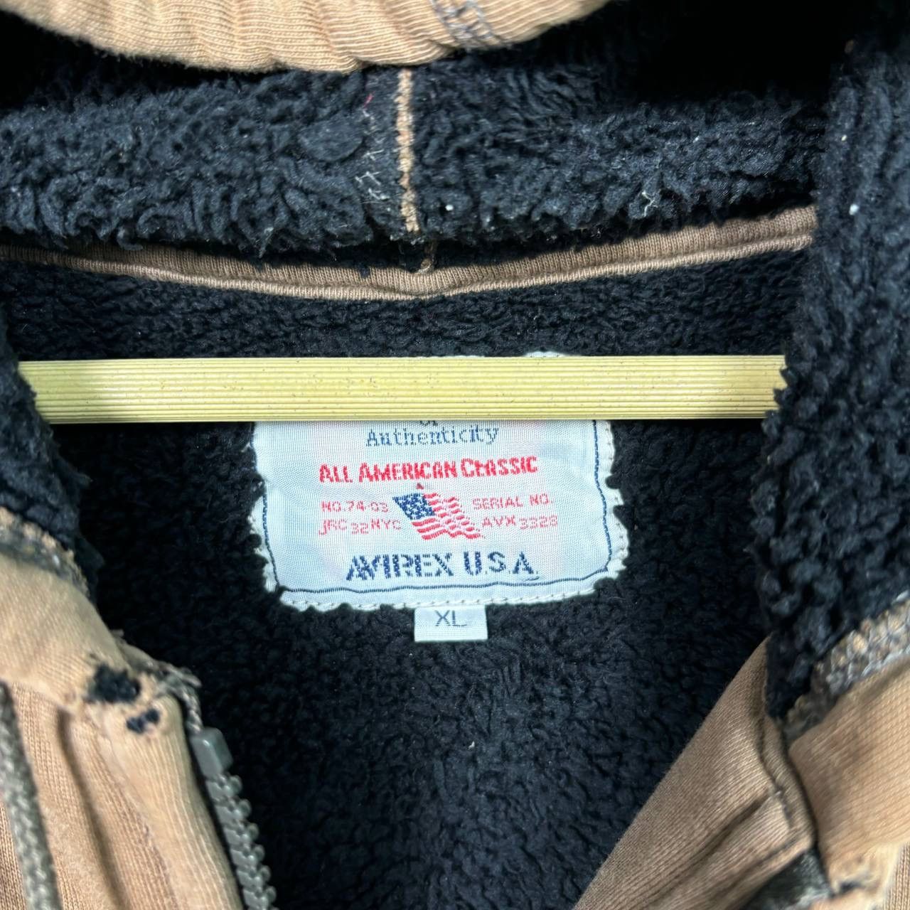Avirex Vtg 90s Avirex Sherpa Lined Full Zip Hoodie Y2K Streetwear Size US XL / EU 56 / 4 - 11 Thumbnail