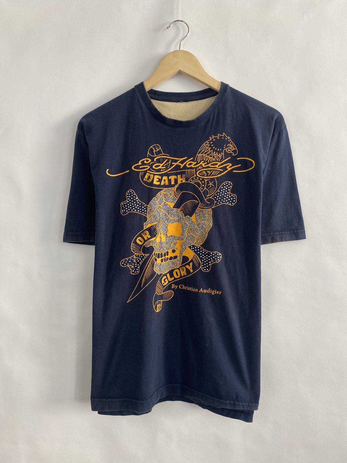 Christian Audigier 🇺🇸💀 Vintage 90s ED Hardy Death or Glory Christian Audigi Size US M / EU 48-50 / 2 - 2 Thumbnail
