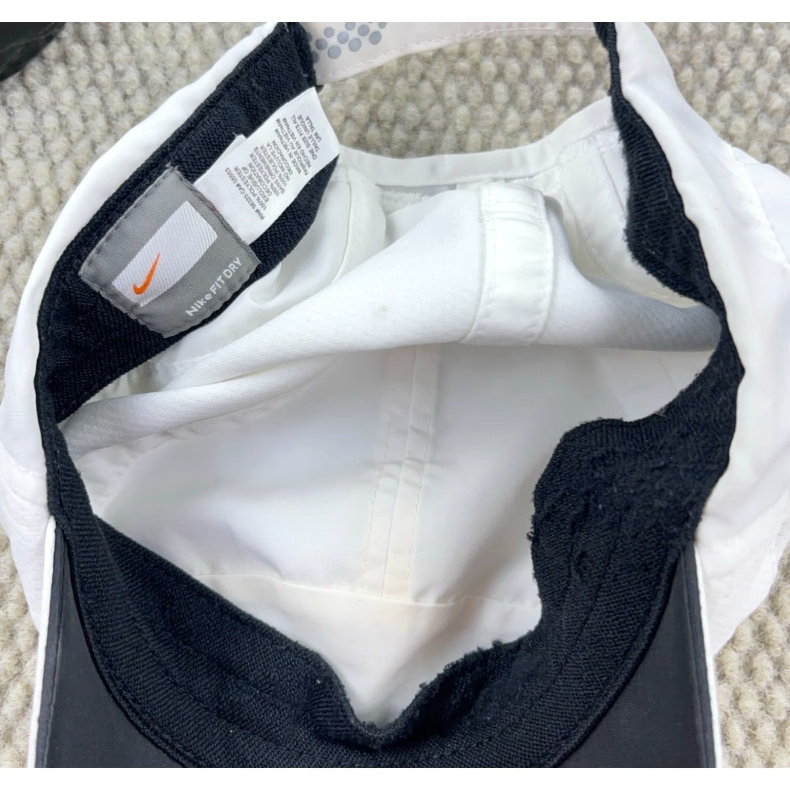 Nike VINTAGE Nike Hat Cap White Black 7 Panel Tailwind 90's Y2k Running Cycling Rare Baseball Cap Men One Size Adult Mens Size ONE SIZE - 5 Thumbnail