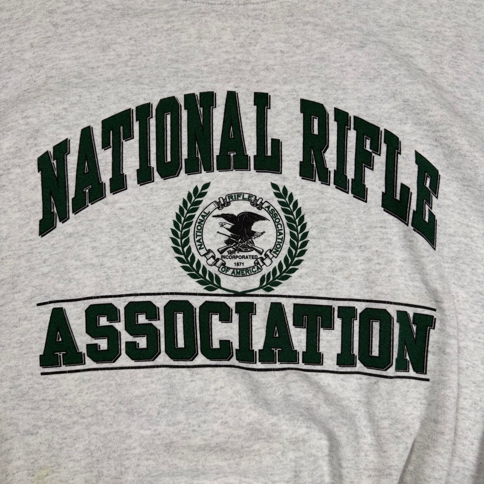 Vintage Vintage 90s Heavyweight NRA Crewneck Sweatshirt 2XL Grey Size US XXL / EU 58 / 5 - 4 Thumbnail