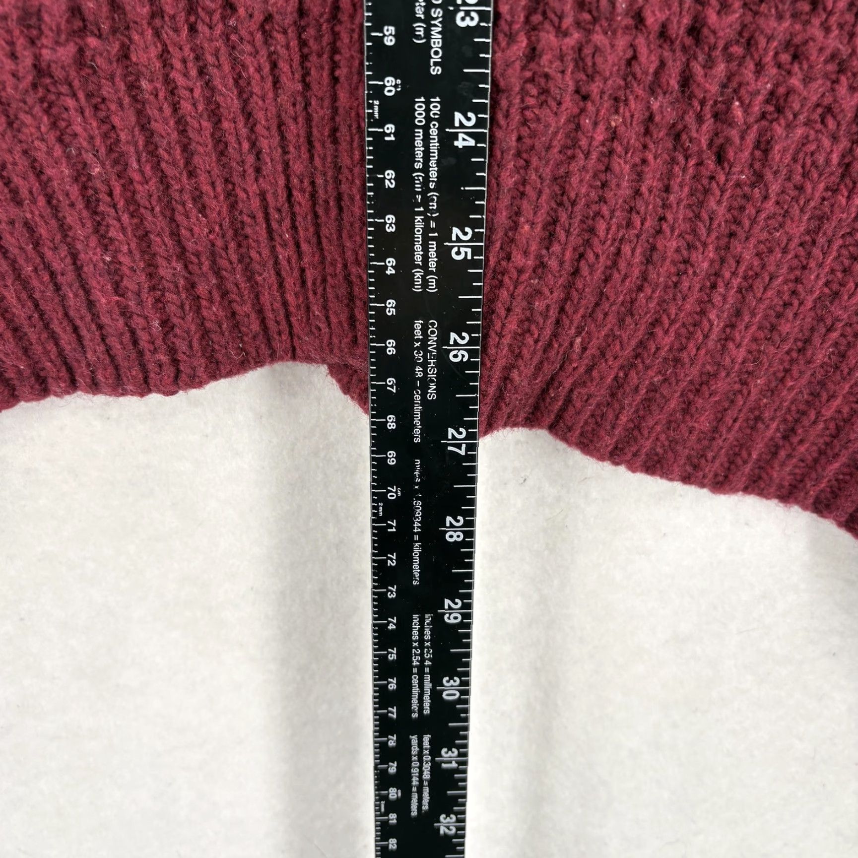 Free People Free People Cardigan Sweater Womens Medium Red Waffle Knit Dolman Wool Rabbit Oversized Dolman Sleeve Open Front V-Neck" Size M / US 6-8 / IT 42-44 - 6 Thumbnail