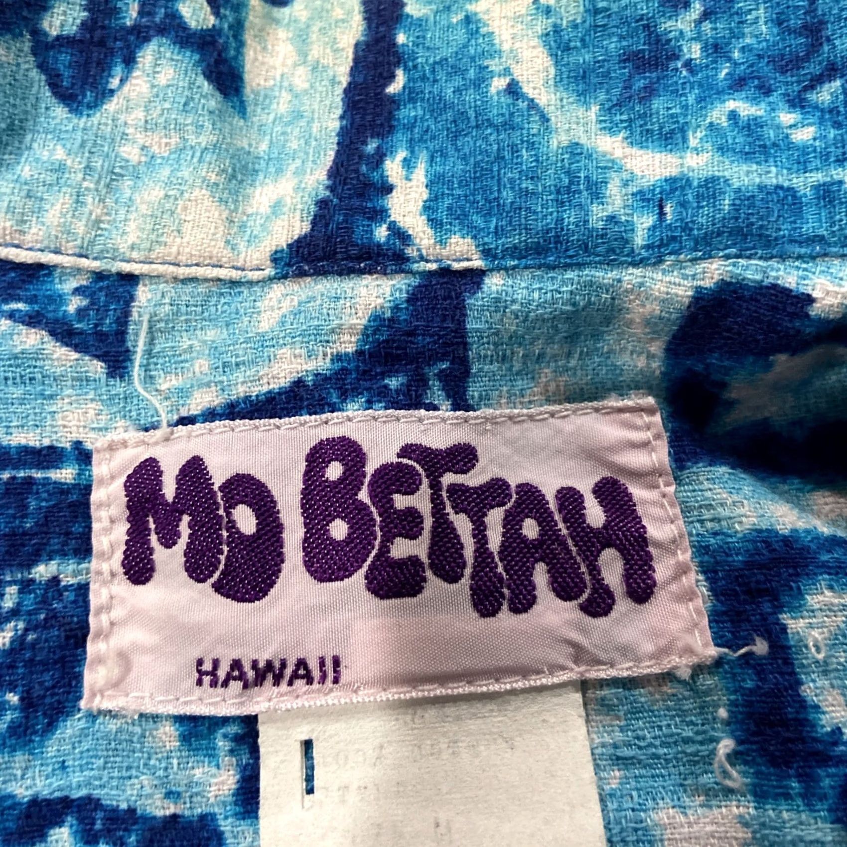 Vintage VINTAGE Mo Bettah Hawaii Button-Up Shirt Short Sleeve Floral Hawaiian Blue M Mens Size US M / EU 48-50 / 2 - 2 Thumbnail