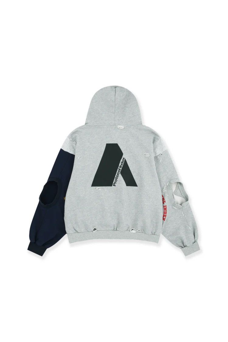 PROJECT G/R Protocol Index RECONSTRUCTED ZIP HOODIE PROJECT GR