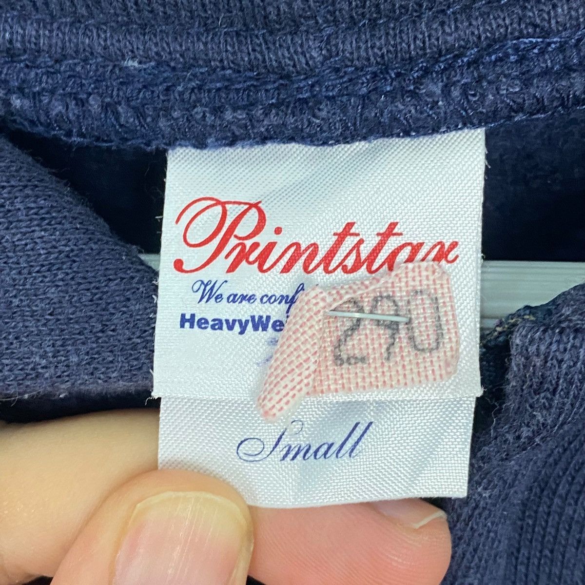 Vintage Vintage Prinstar Printed Hoodie Sweater NavyBlue Size S Size US S / EU 44-46 / 1 - 5 Thumbnail