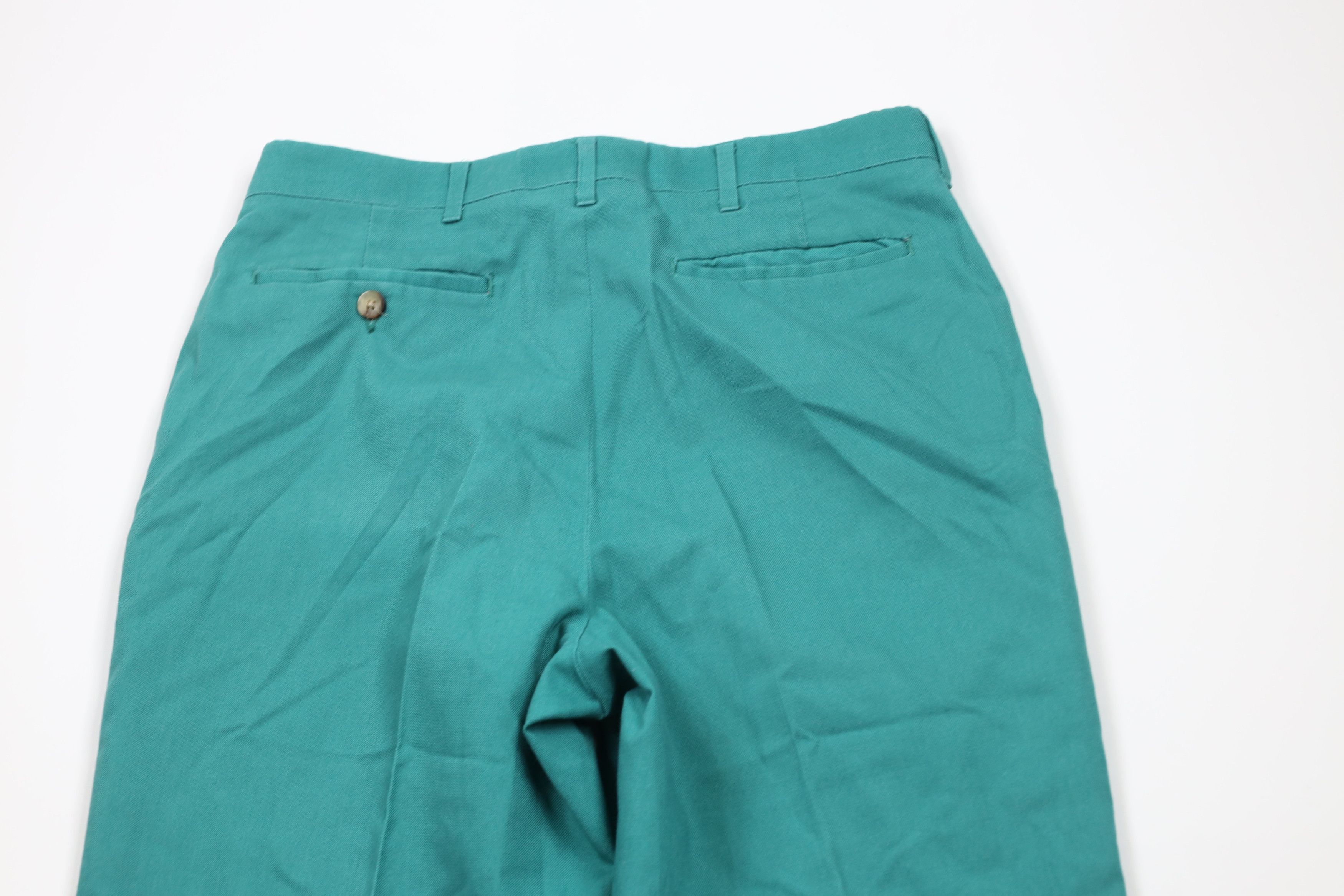 Vintage Vintage 70s Streetwear Flared Wide Leg Chino Pants Green Size US 30 / EU 46 - 10 Thumbnail