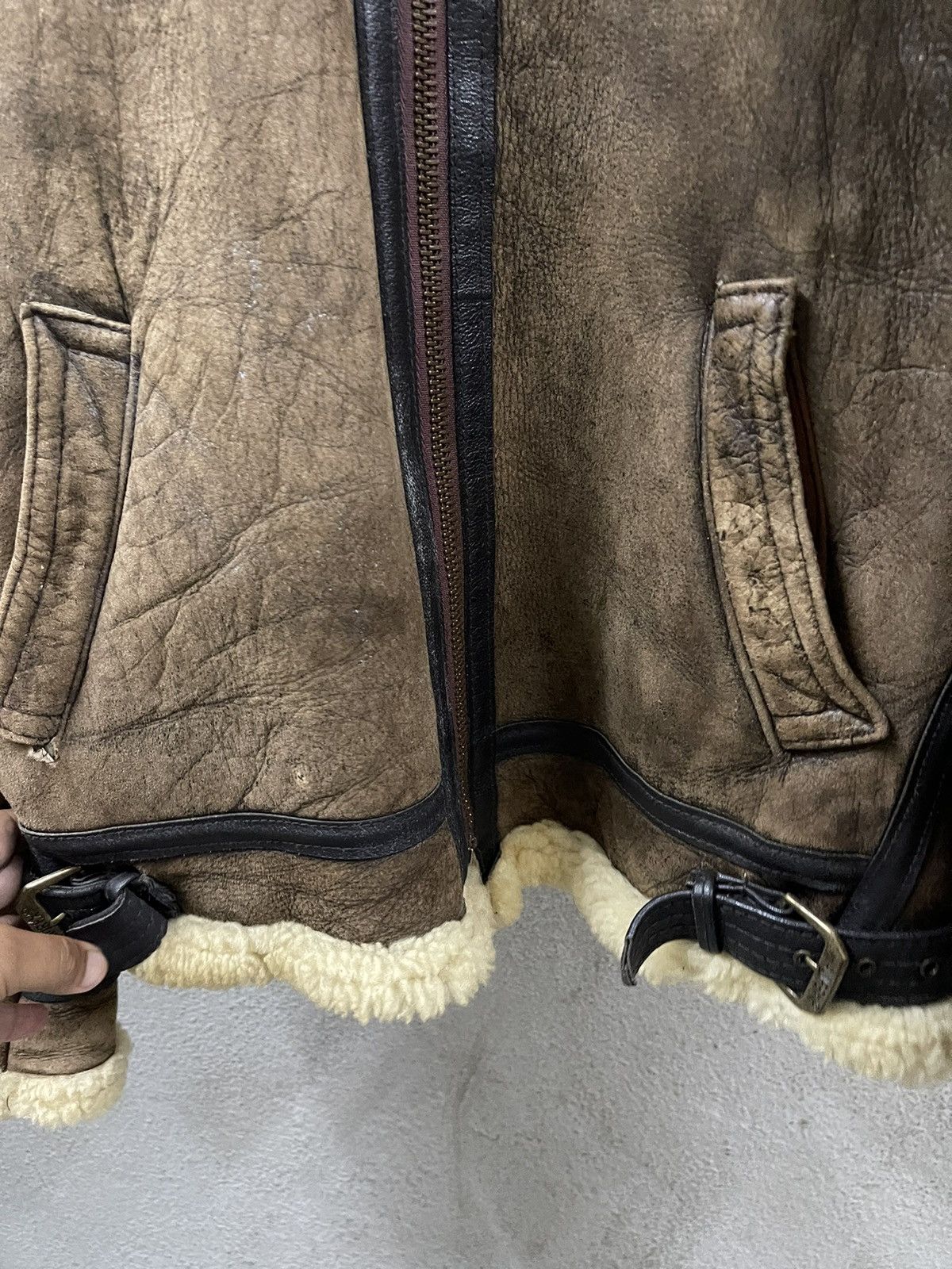 Avirex Vintage 1986 Avirex B-3 Shearling Sheepskin Flight Jacket Size US S / EU 44-46 / 1 - 7 Thumbnail