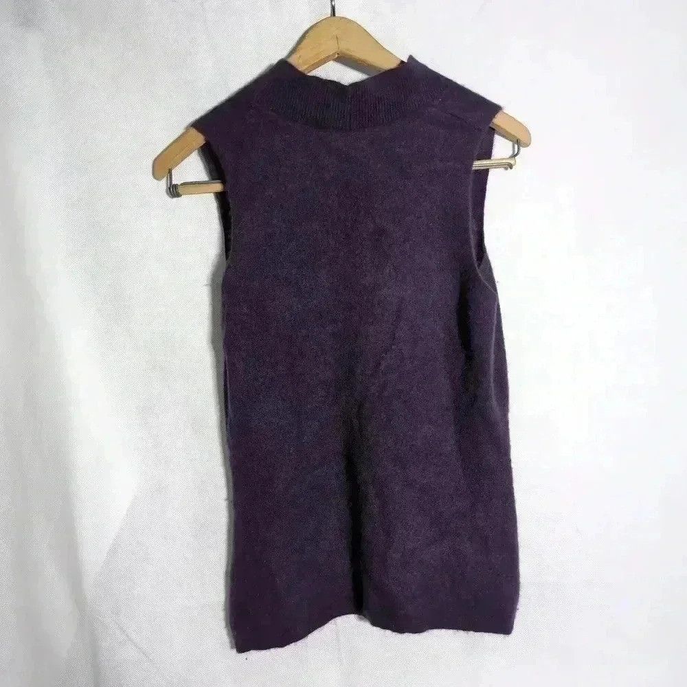Designer Unbranded Ladies Dark Purple Sleeveless Top sz S Size S / US 4 / IT 40 - 2 Thumbnail