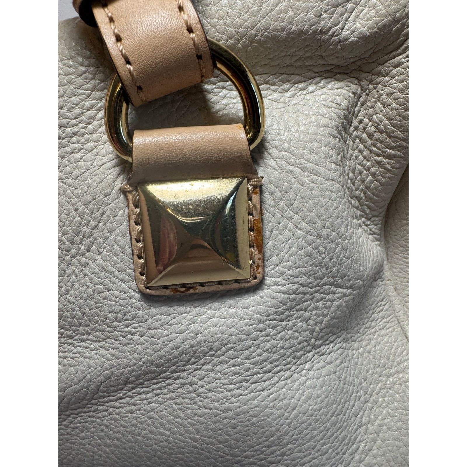 Michael Kors Michael Kors Grayson Satchel Bag Cream & Leather w/Scarf Size ONE SIZE - 10 Thumbnail