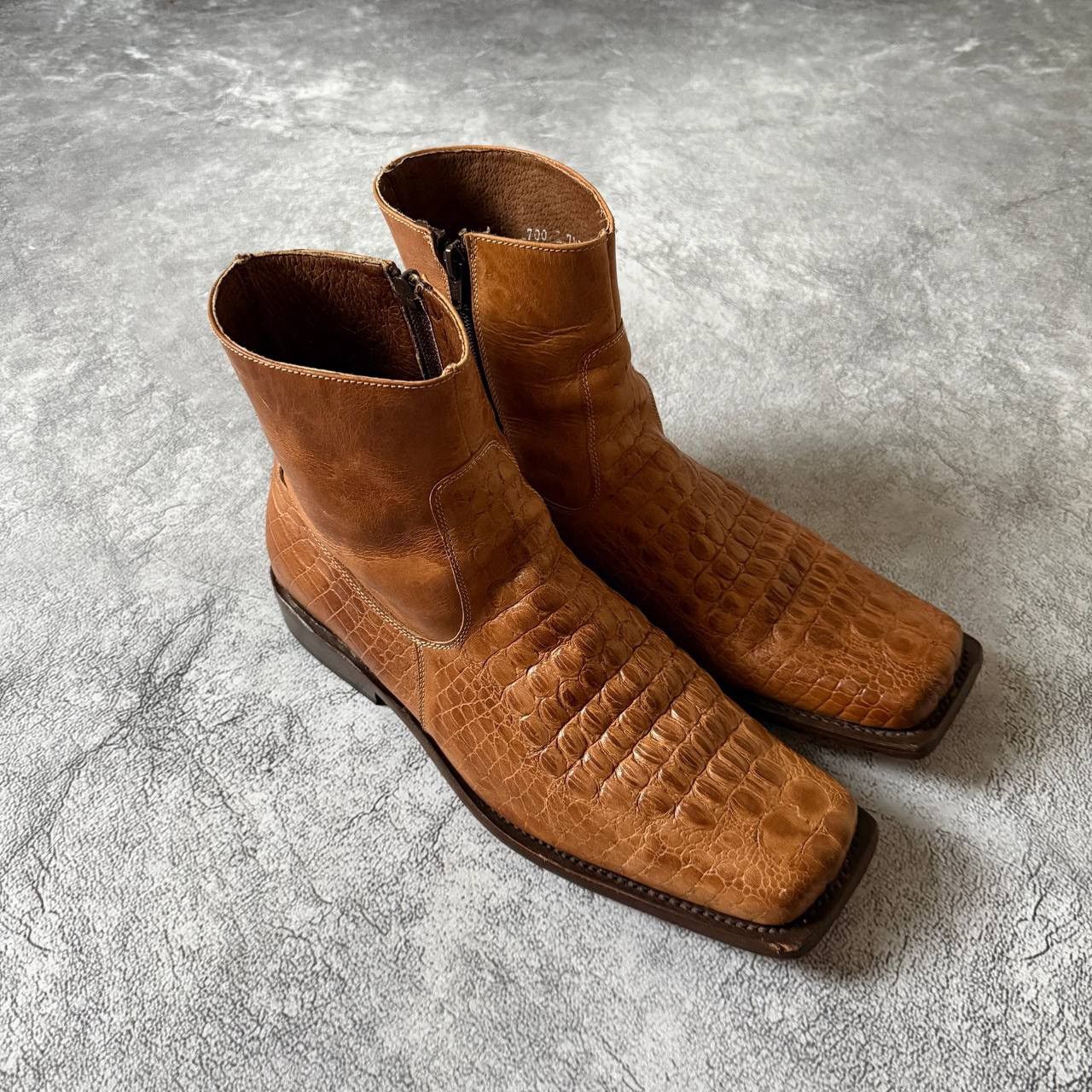 Buffalo Leather Boots Brown Mexico