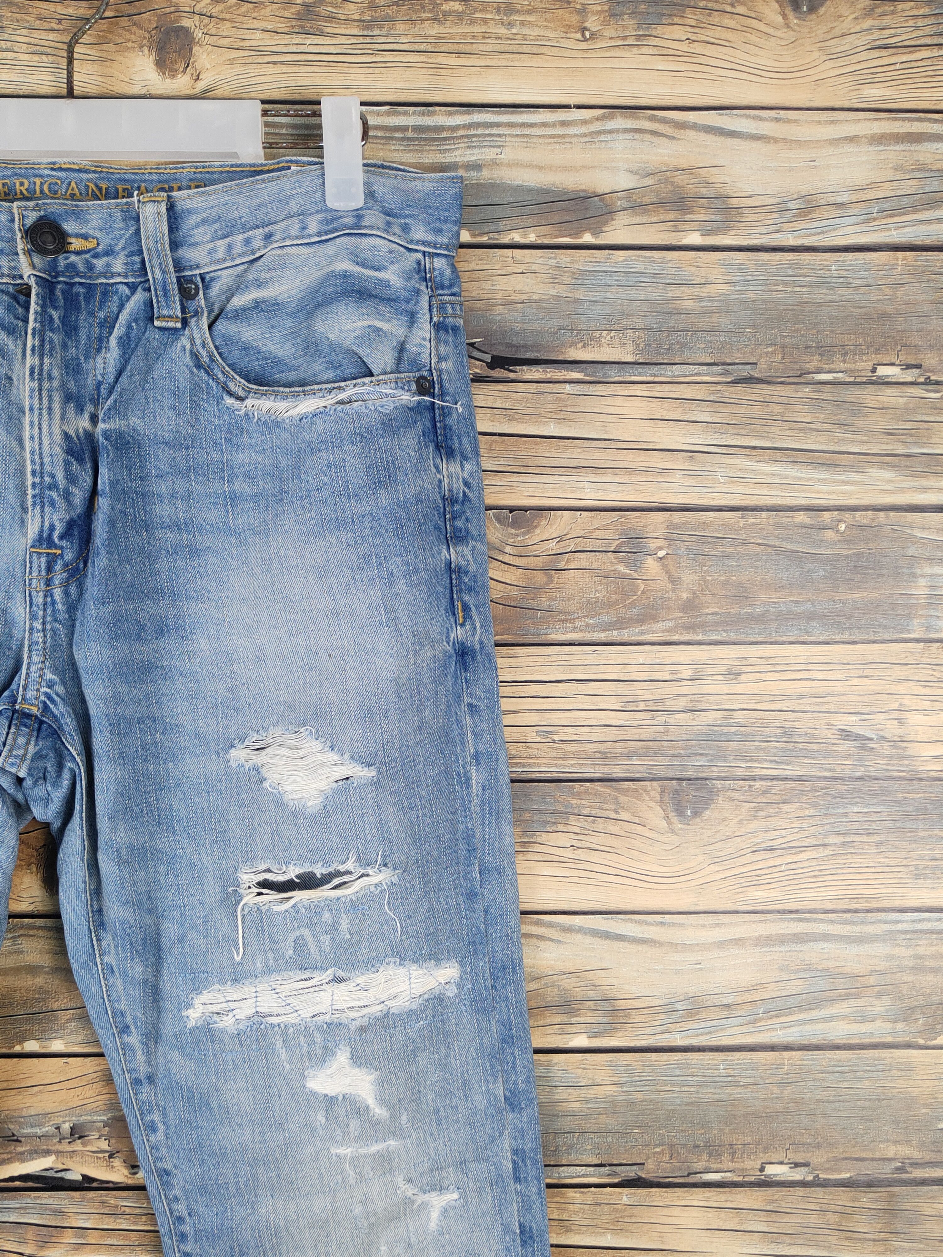 American Eagle Outfitters American Eagle Outfitters Distressed Ripped Jeans #W1411 Size US 32 / EU 48 - 5 Thumbnail