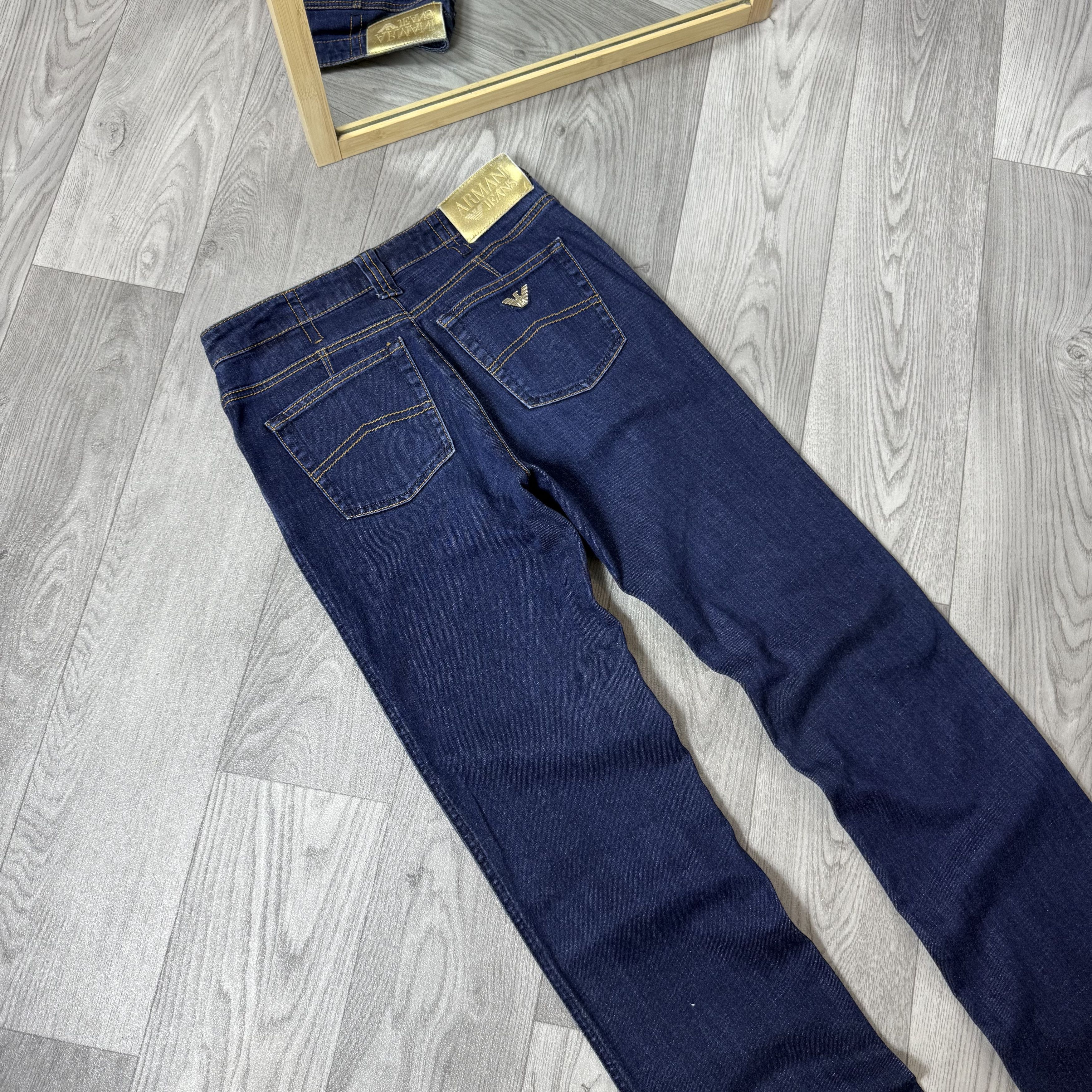 Armani Vintage Armani Jeans Indigo Blue Slim Fit Womens Jeans Pants Size 26" / US 2 / IT 38 - 9 Thumbnail