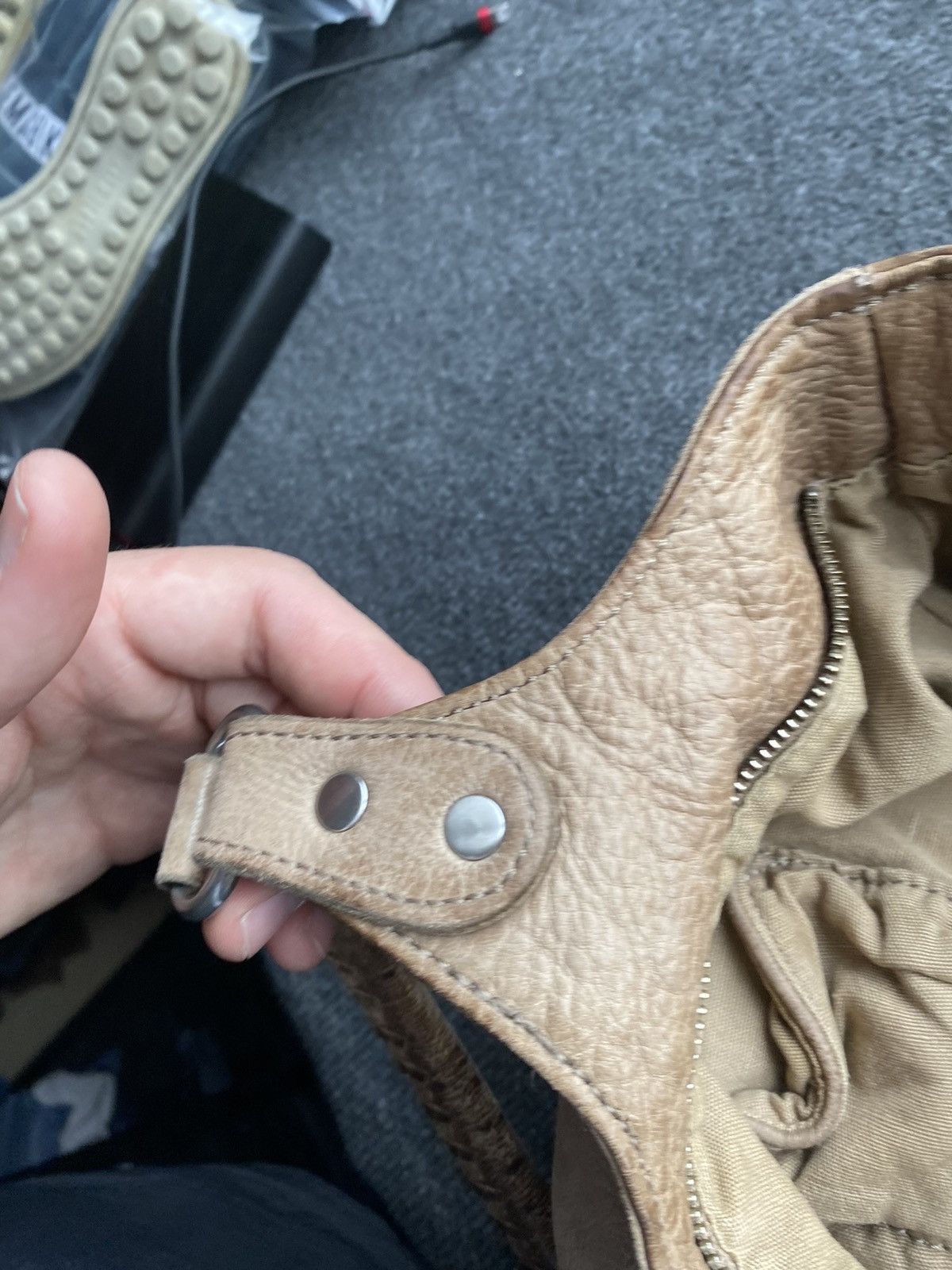 LIEBESKIND BERLIN 🔥90s Liebeskind Leather Beige Vntg Handle Bag women os Size ONE SIZE - 11 Thumbnail