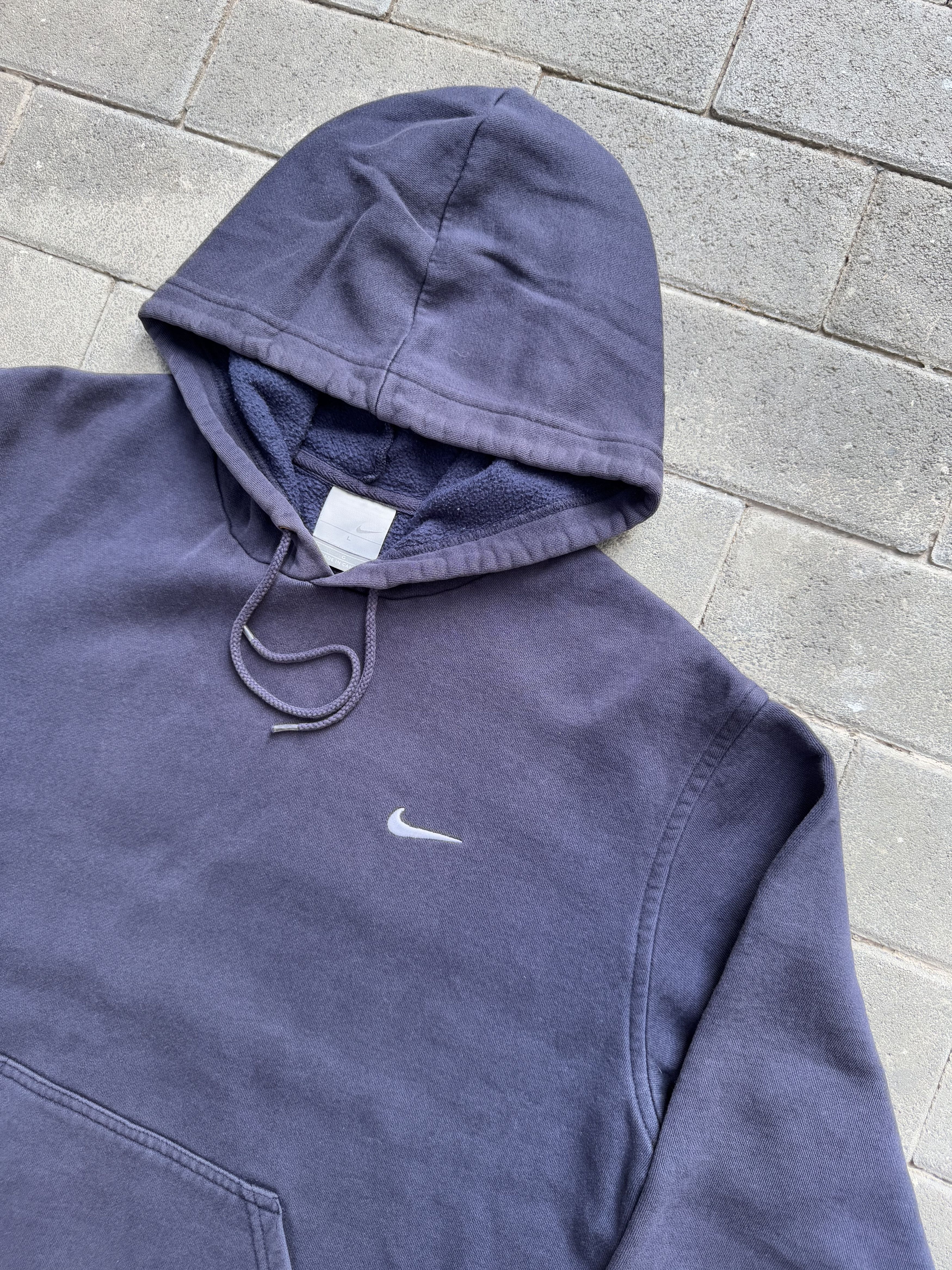 Nike VTG 90s Nike Embroidered Swoosh Hoodie Sweatshirt Size US L / EU 52-54 / 3 - 5 Thumbnail