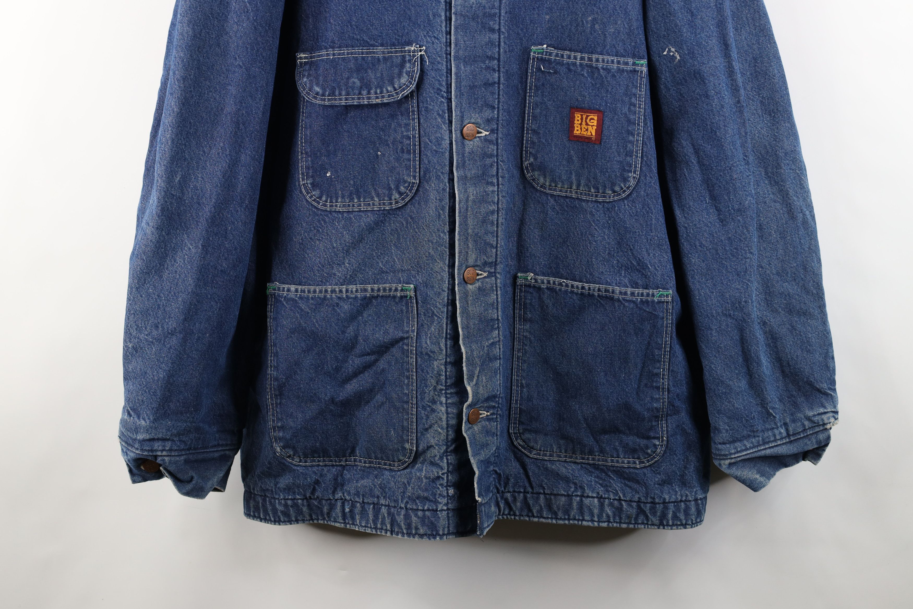 Vintage Vintage 70s Big Ben Lined Denim Chore Barn Jacket USA Size US XXL / EU 58 / 5 - 3 Thumbnail