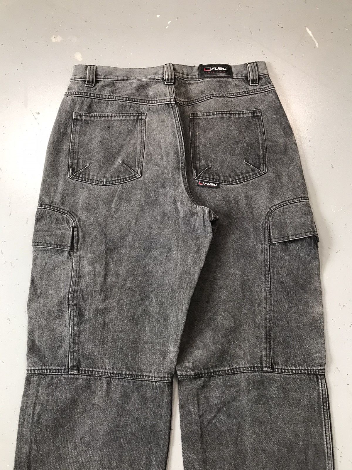 Fubu Vintage faded Fubu apparel company big pocket cargo denim Size US 38 / EU 54 - 11 Thumbnail