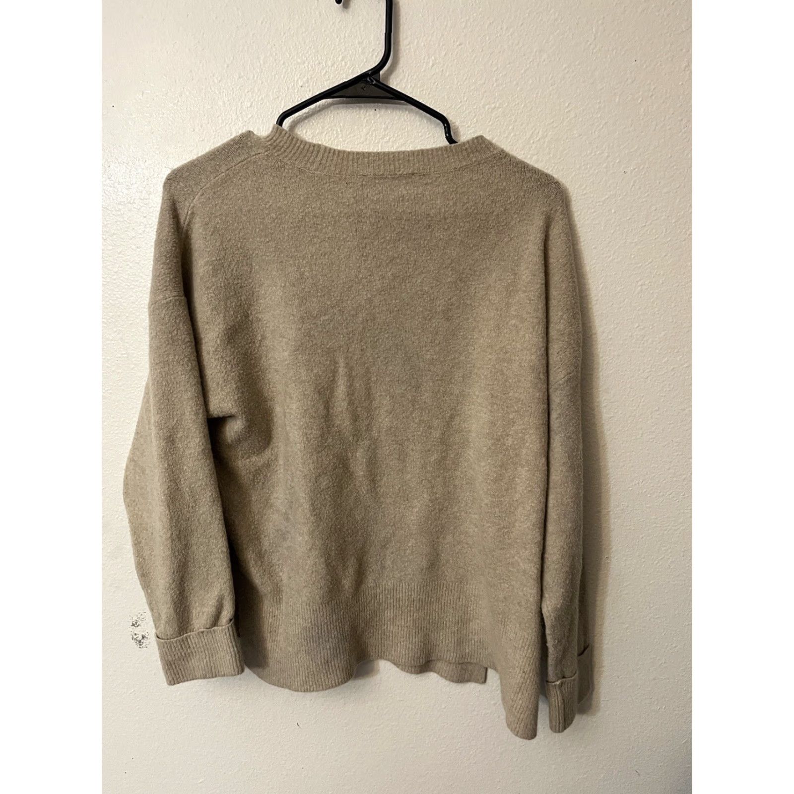 Express Express Womens Pullover Sweater Long Sleeve Crew Neck Knit Size XS Brown Beige Size XS / US 0-2 / IT 36-38 - 2 Thumbnail