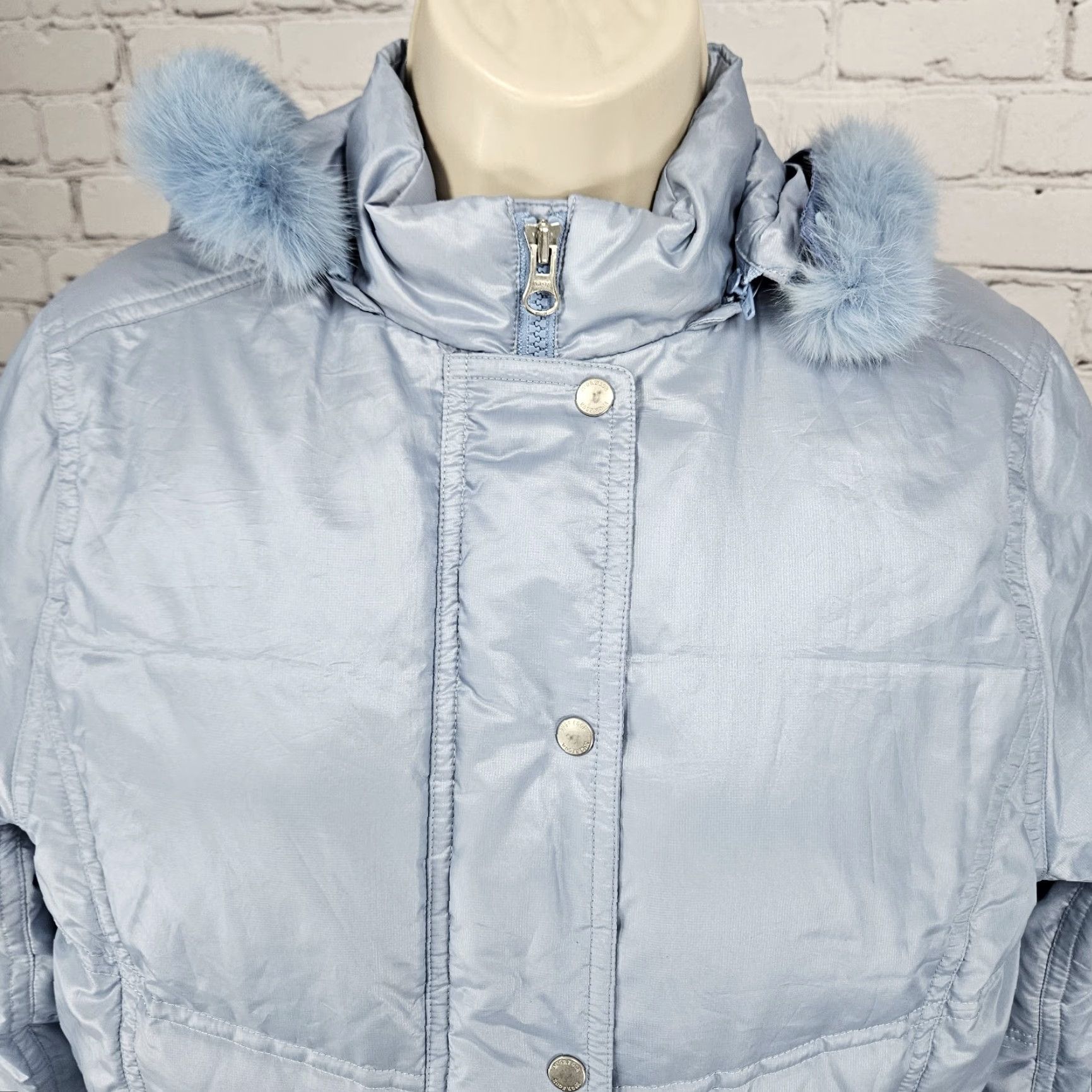 McGregor VTG McGregor Jacket Parka Women's S Blue Fur Trim Hooded Down Puffer Coat Quilt Mid-Length Size S / US 4 / IT 40 - 7 Thumbnail