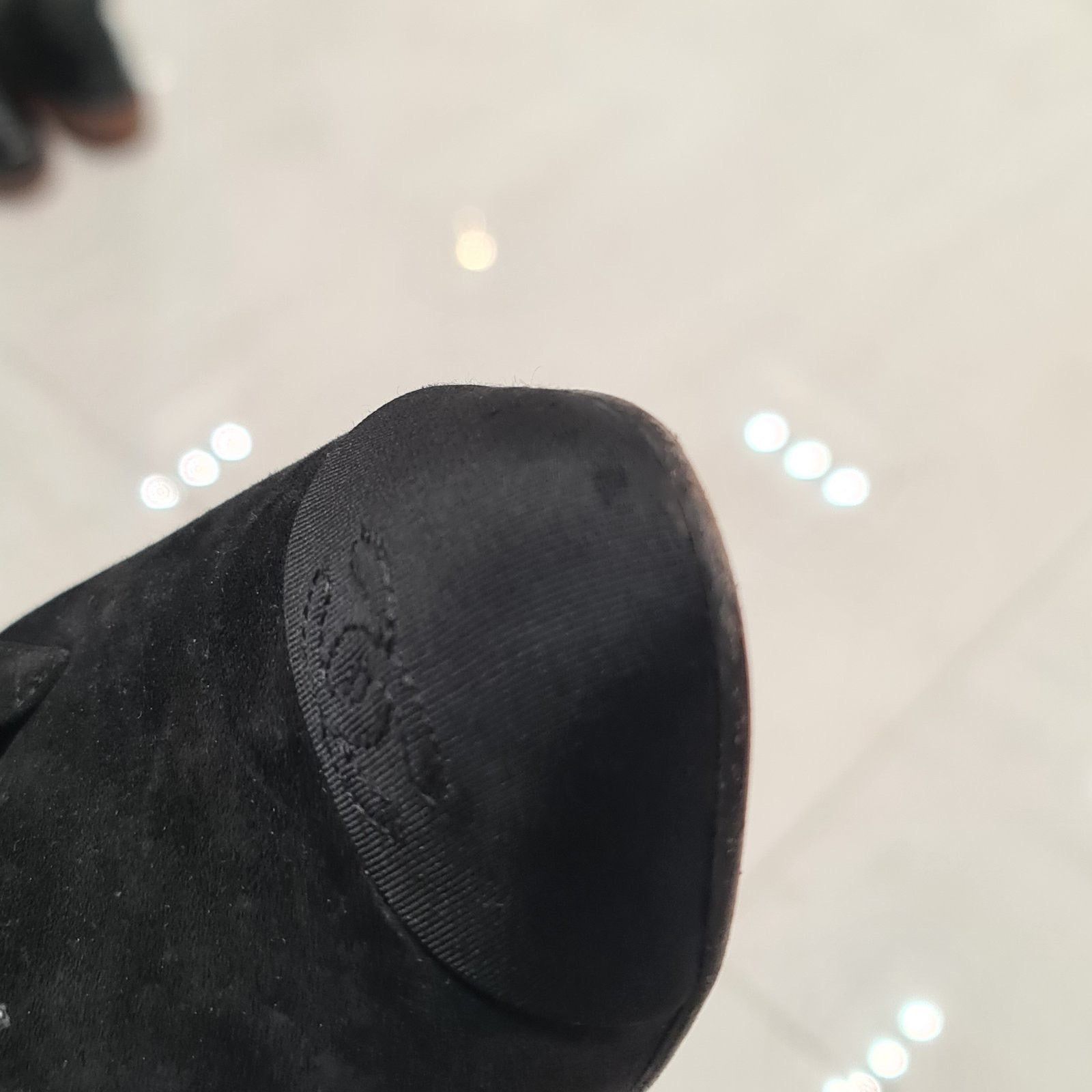 Chanel Chanel Black Suede Lace Up Pearls Booties - Size 38.5 Size US 7.5 / IT 37.5 - 8 Thumbnail