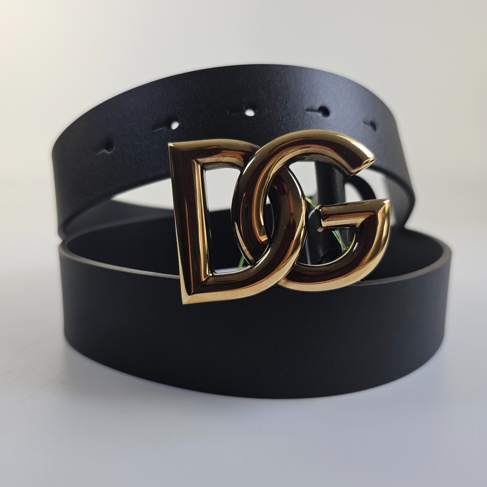 Dolce & Gabbana DG Black Leather Belt (Size: 90CM) Black Leather belt Dolce & Gabbana - Vitkac Denmark main image 2