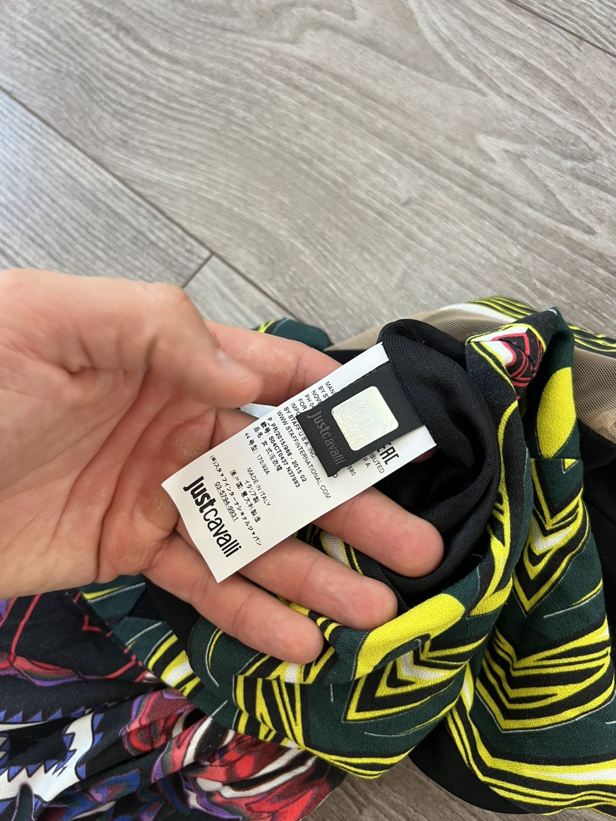 Designer ‼️JUST CAVALLI OPTICAL PRINTED KNEE LENGTH PENCIL DRESS Y2K‼️ Size M / US 6-8 / IT 42-44 - 21 Thumbnail