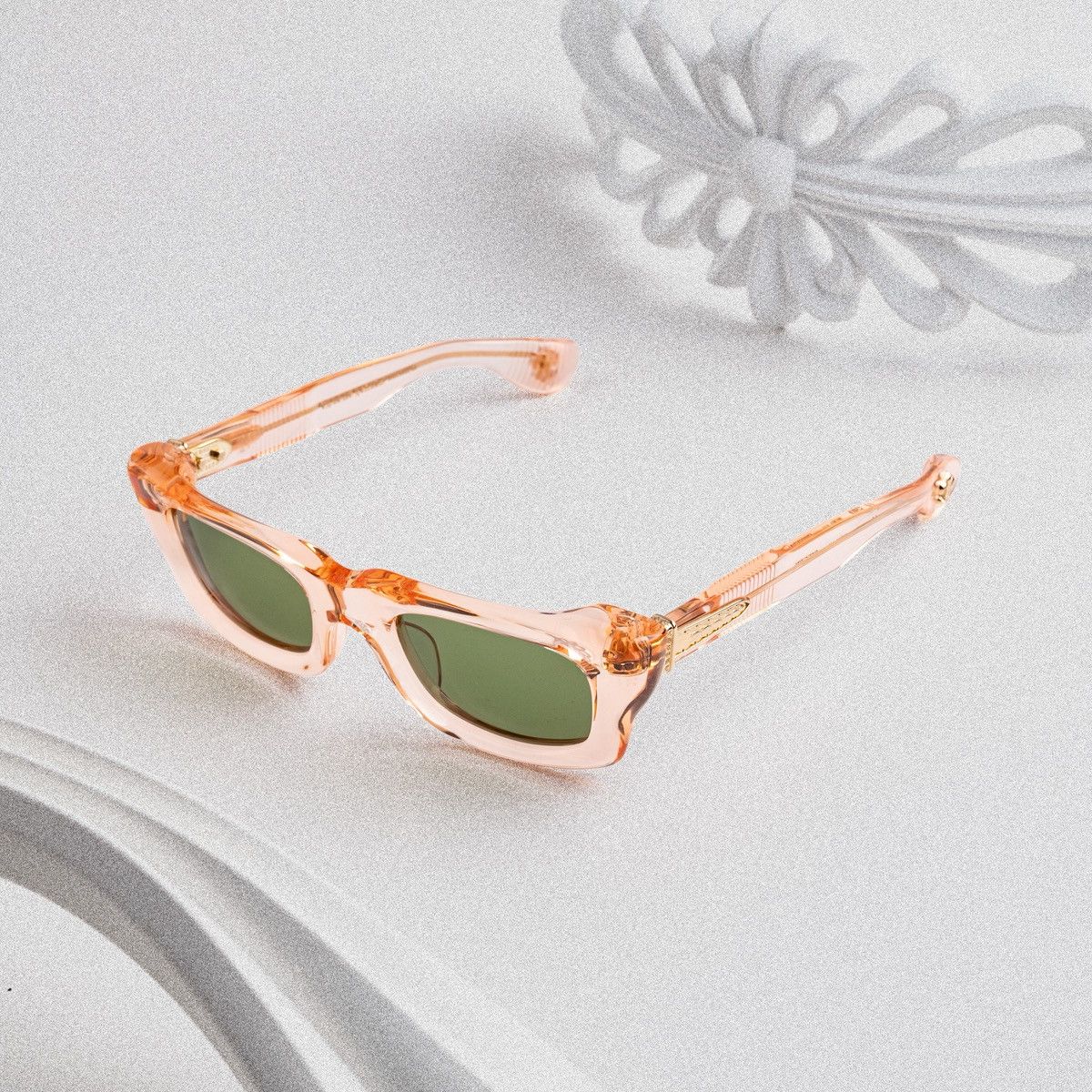 Chrome Hearts CHROME HEARTS STEEZIN PINK CRYSTAL SUNGLASSES Size ONE SIZE - 2 Thumbnail