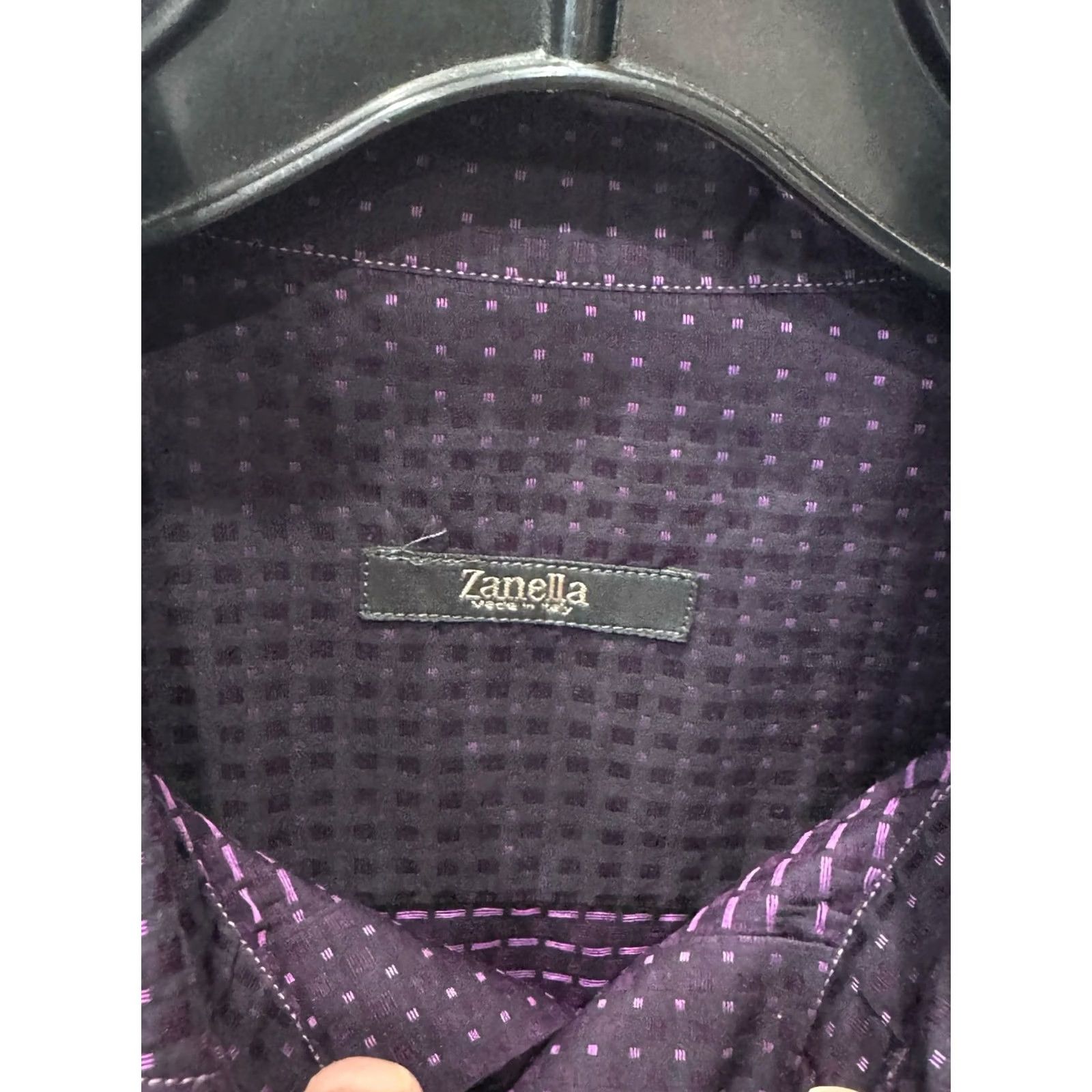 Zanella Zanella Italy Purple Dot LONG SLEEVE SHIRT 2XL XXL 18 x 36/37 Size US XXL / EU 58 / 5 - 5 Thumbnail