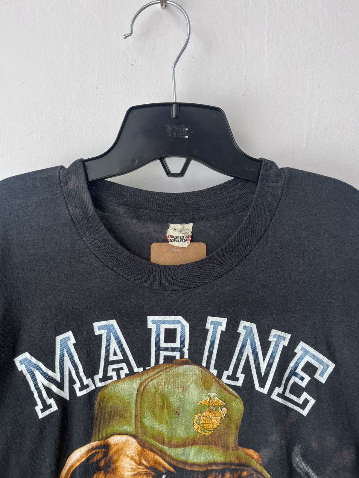 Vintage Vintage worn to perfection 1989 marine bulldogs t shirt Size US L / EU 52-54 / 3 - 2 Thumbnail