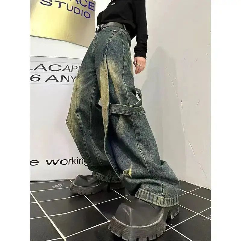 Japanese Brand Gradient Micro Ribbon Patchwork Jeans Size US 32 / EU 48 - 6 Thumbnail