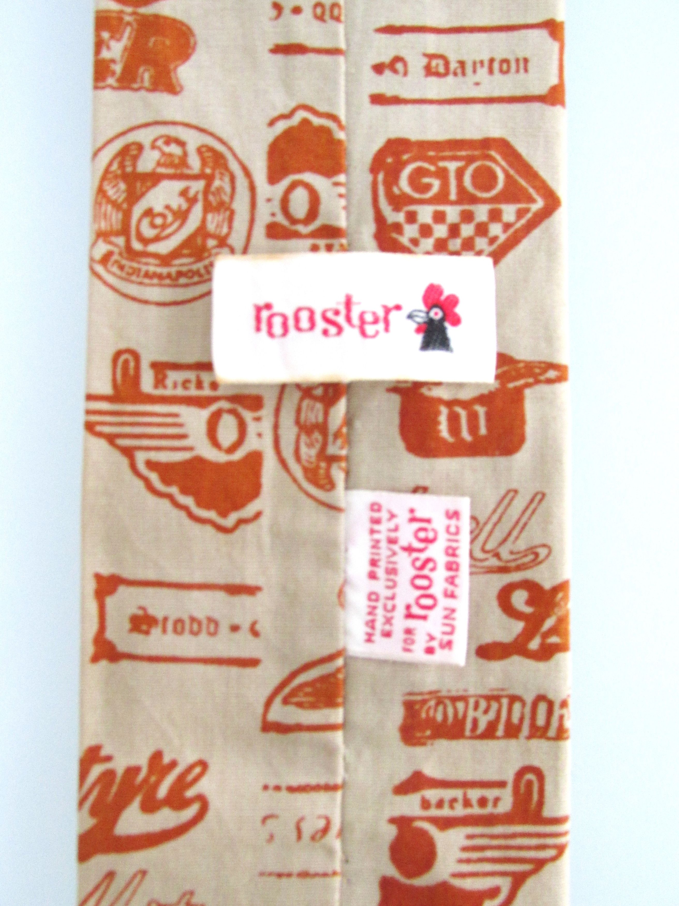 Vintage Rooster Vintage Men's Flat/Square End Cotton Tie Size ONE SIZE - 5 Thumbnail
