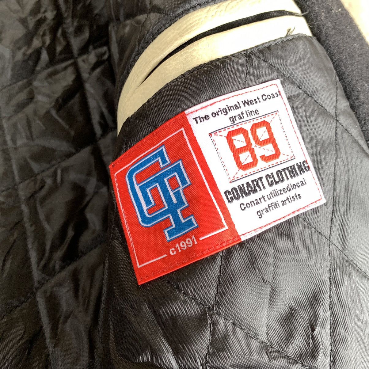 Other Conart 91 University Wool Leather Jacket Embroidered Logo Size US L / EU 52-54 / 3 - 15 Thumbnail