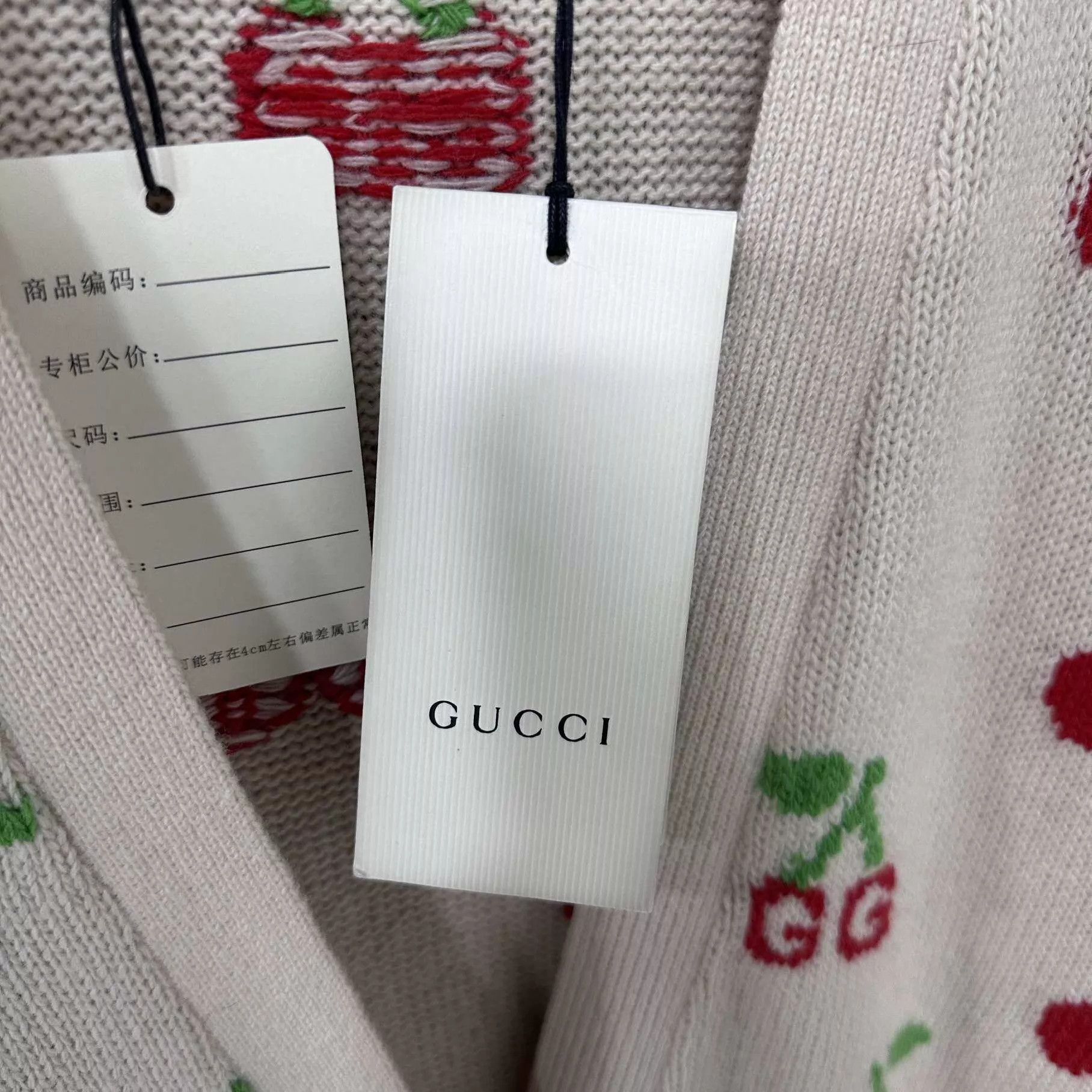 Gucci GUCCI Cherry Logo Wool Cardigan S Size S / US 4 / IT 40 - 5 Thumbnail