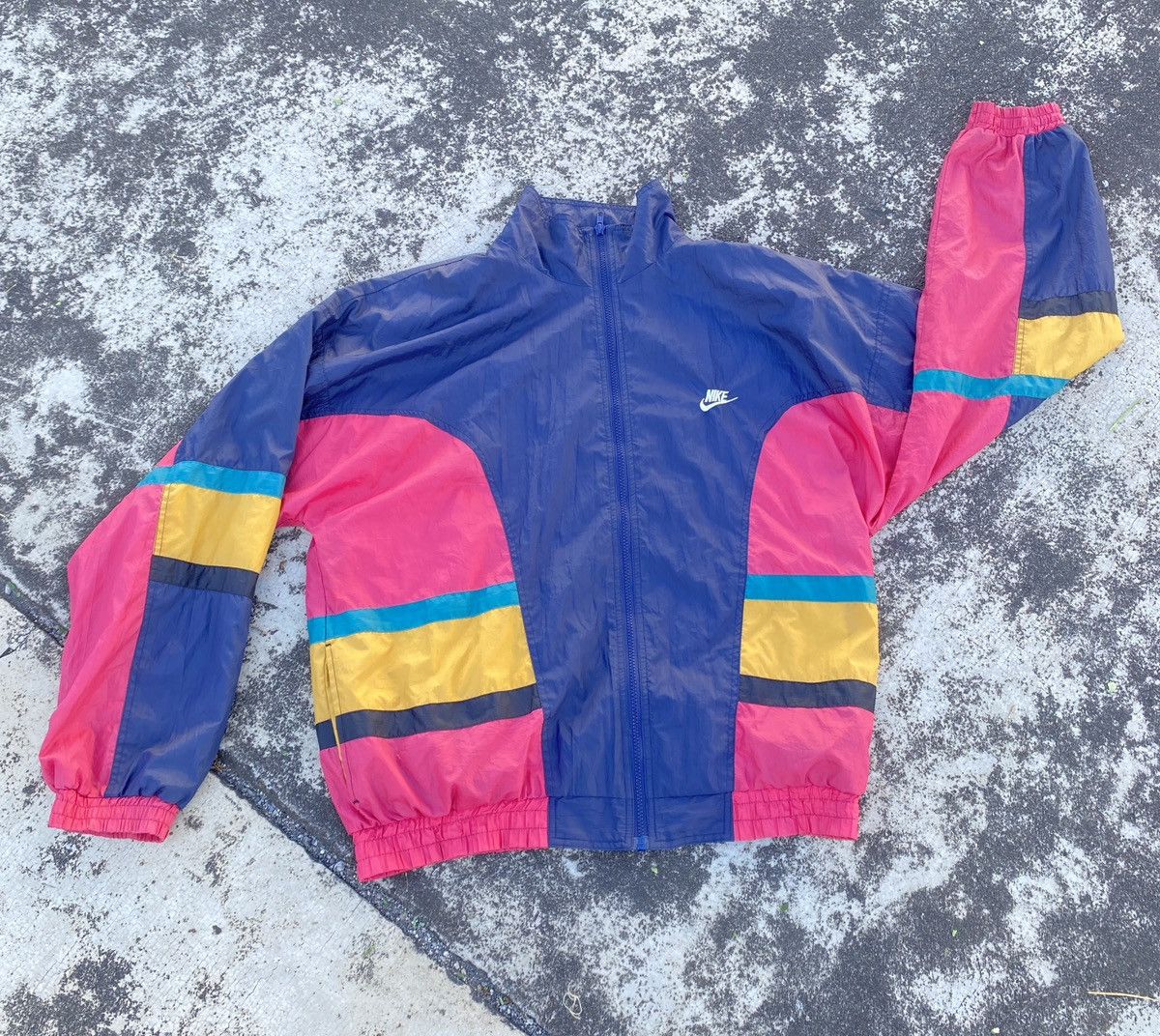 Nike Nike Colour Block Vintage Jacket Size US L / EU 52-54 / 3 - 1 Thumbnail