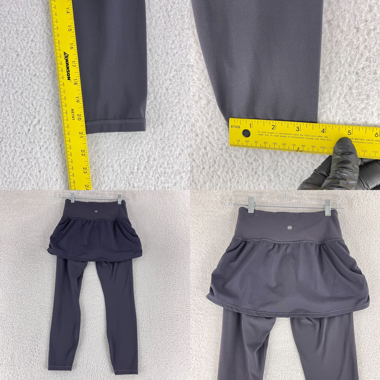 Athleta Athleta Leggings Womens XS Petite Purple Elation 2 in 1 7/8 Pant Skirt Gym Size 26" / US 2 / IT 38 - 8 Thumbnail