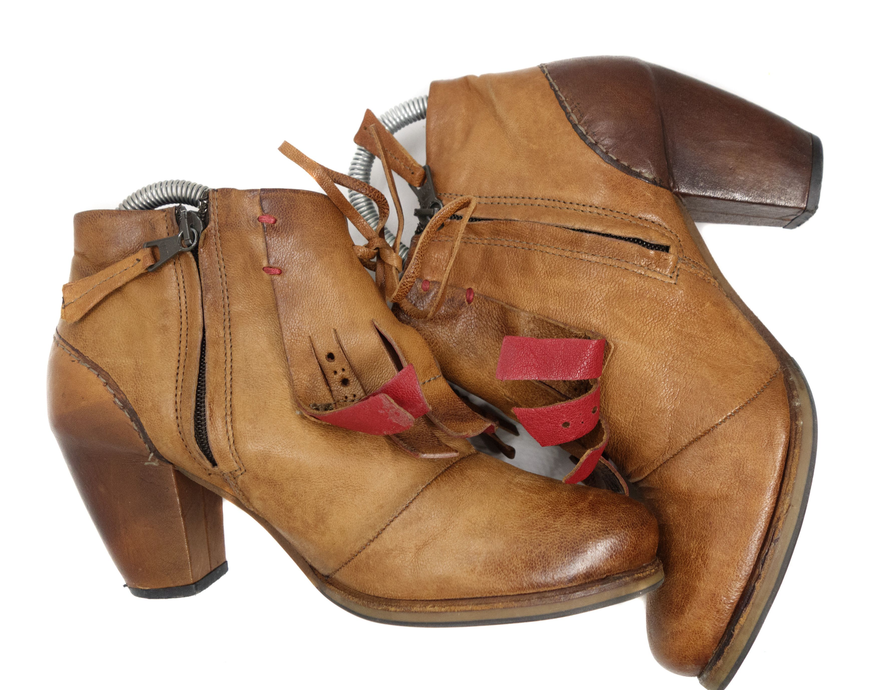 A.S.98 Airstep Leather Straps Heeled Ankle Boots 00s Size US 6 / IT 36 - 3 Thumbnail