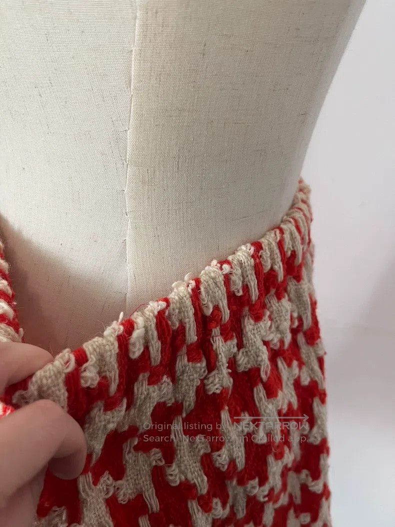 Comme des Garcons Comme des Garcons size F Orange tartan, chunky knit skirt Size 25" / US 0 / IT 36 - 5 Thumbnail