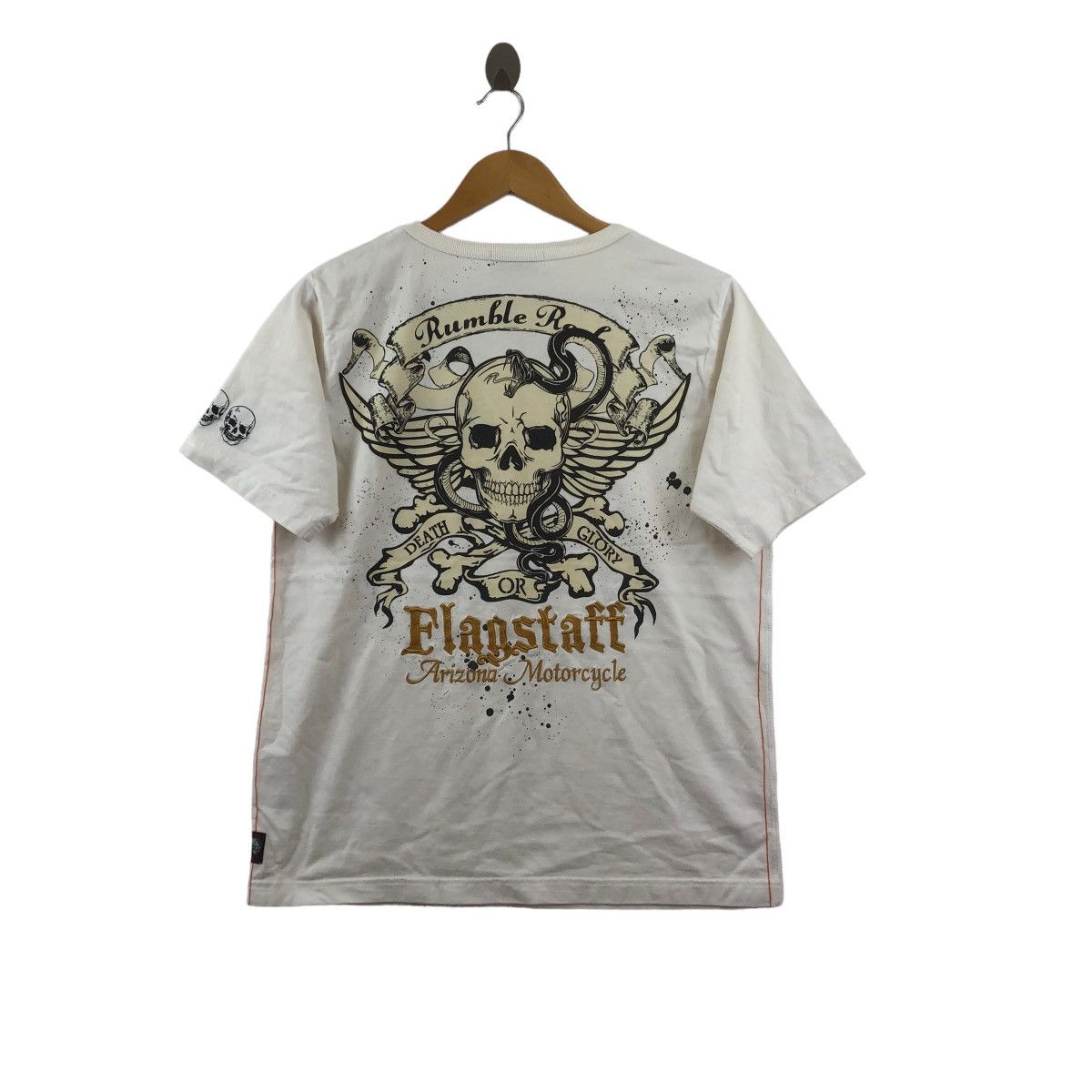 Vintage FLAGSTAFF ARIZONA MOTORCYCLE Rumble Road Tee Shirt Death Size US L / EU 52-54 / 3 - 3 Thumbnail
