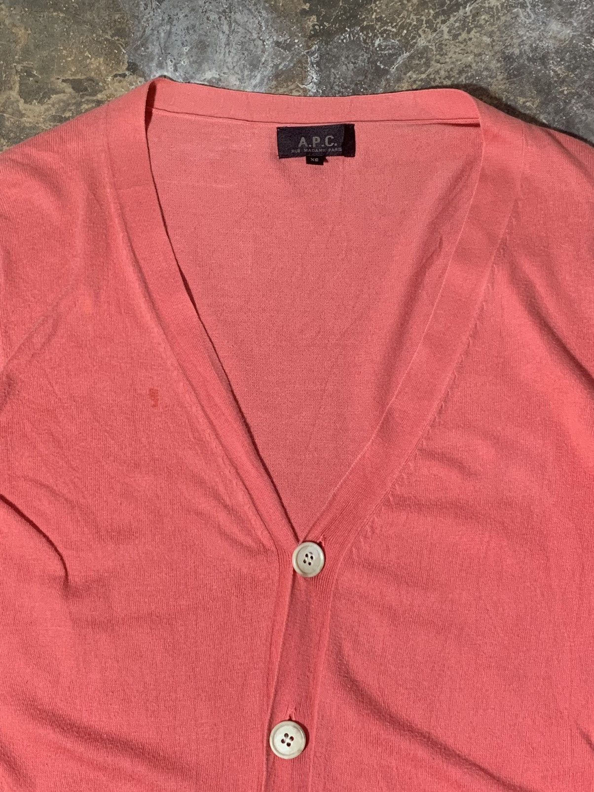 A.P.C. A.P.C pink knitwear cardigan Size XS / US 0-2 / IT 36-38 - 2 Thumbnail