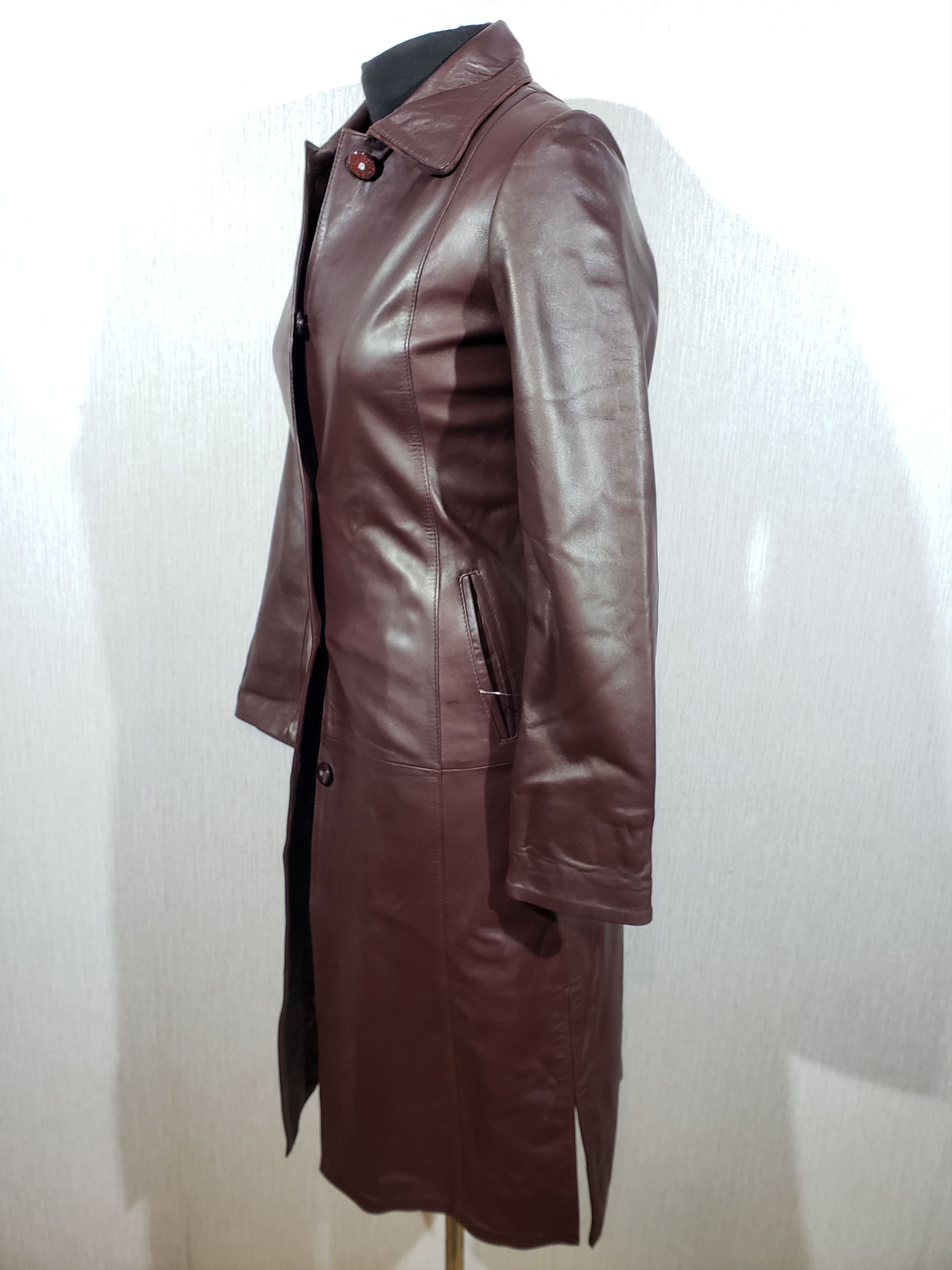 Other Brown women's coat made of genuine leather. Size S / US 4 / IT 40 - 2 Thumbnail