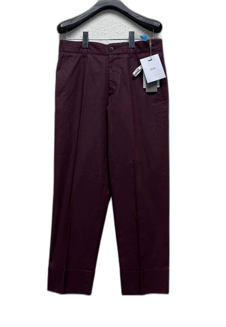 Dior DIOR Burgundy Suit Pants Size 44 Size 42" / US 20 - 1 Thumbnail