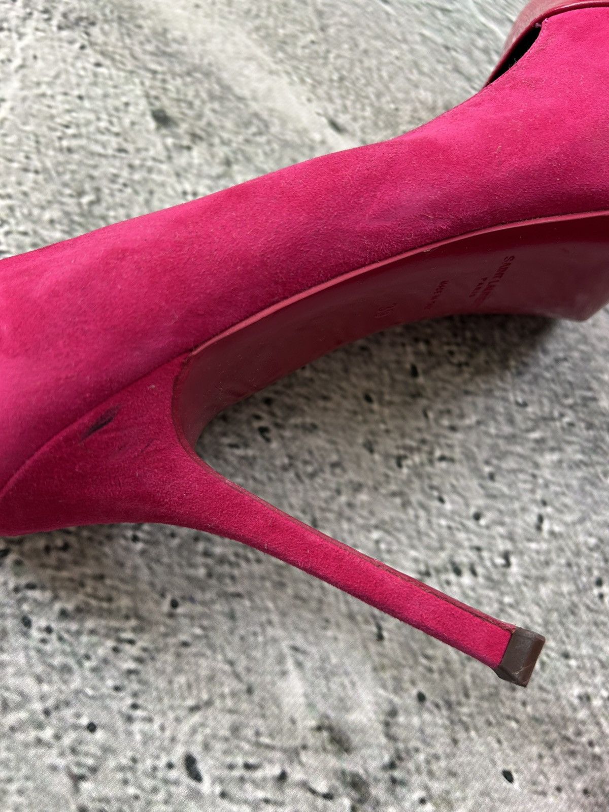 Saint Laurent Paris Saint Laurent Paris Tribute 2 High Heels Fushia Pink Suede Size US 9 / IT 39 - 7 Thumbnail