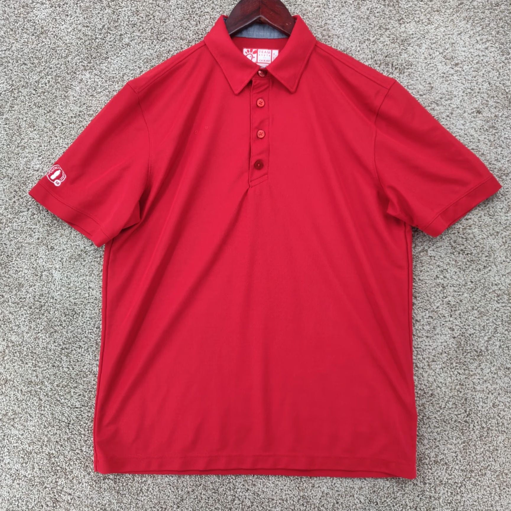 Vintage Chick Fil A Shirt Mens Medium Red Short Sleeve Regular Fit Work Polo Size US M / EU 48-50 / 2 - 2 Thumbnail