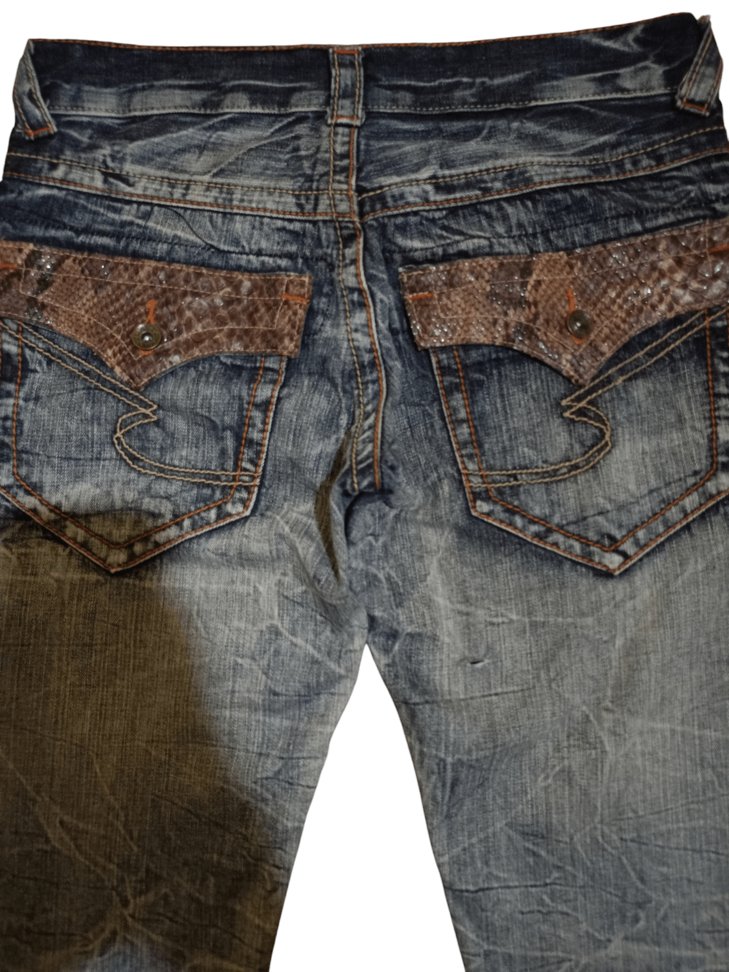 If Six Was Nine × Tornado Mart × semanticdesign Semantic Design snakeskin pocket denim short Pants Size US 32 / EU 48 - 4 Thumbnail