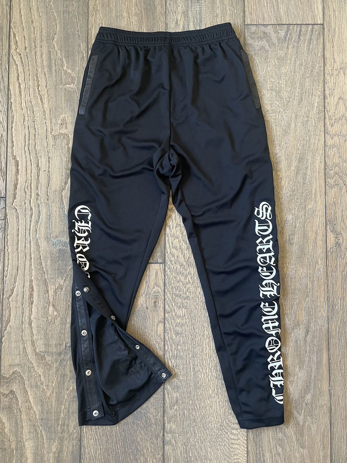 image of Chrome Hearts Tearaway Track Pants in Black, Men's (Size 30)