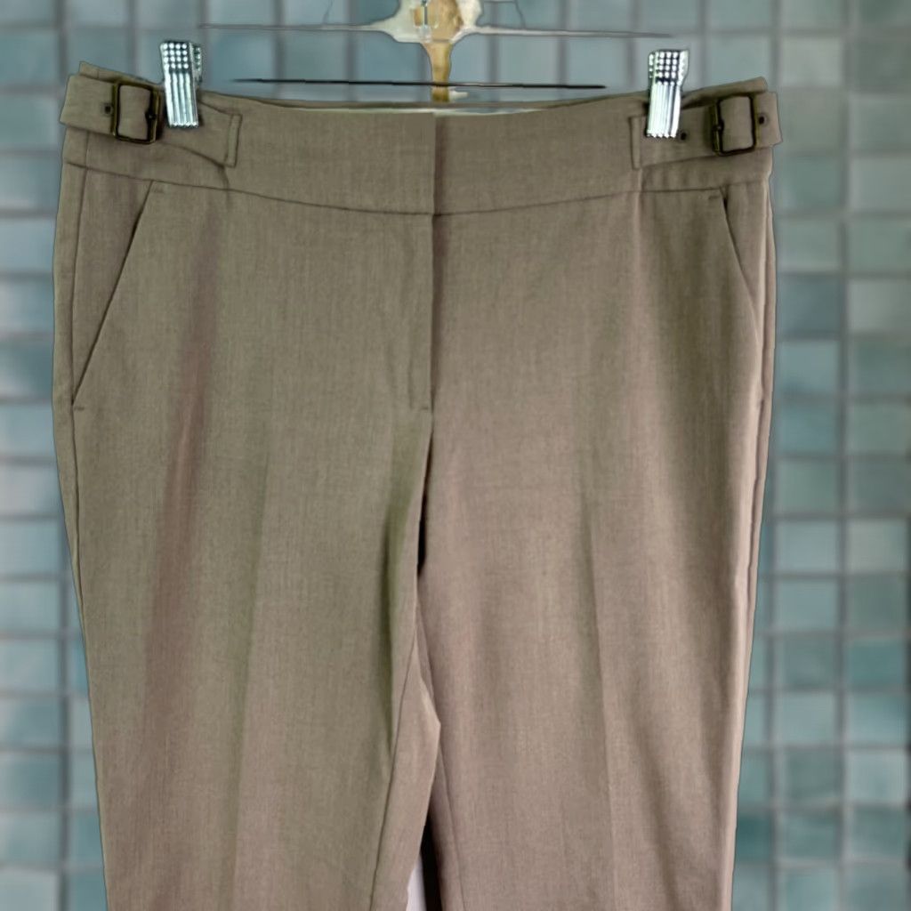 Ann Taylor Ann Taylor Loft Julie Trouser Pants Womens Size 6 Beige 32X33 Stretch Wide Leg 90s City Preppy Size 28" / US 6 / IT 42 - 1 Thumbnail