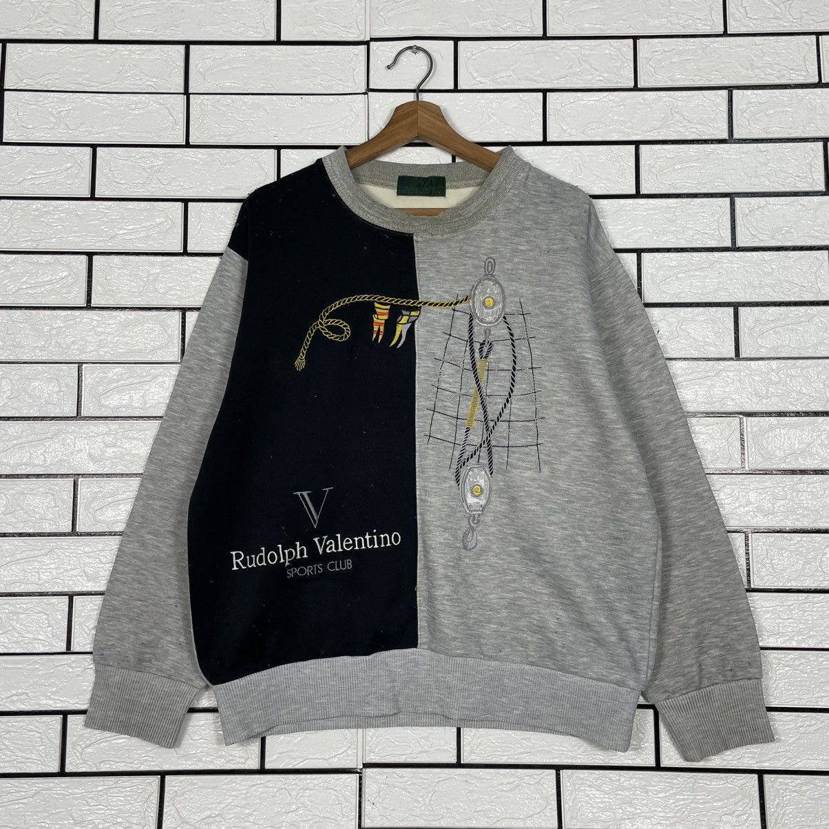 Japanese Brand Rudolf Valentino Two Tone Sweatshirt Size US M / EU 48-50 / 2 - 1 Thumbnail
