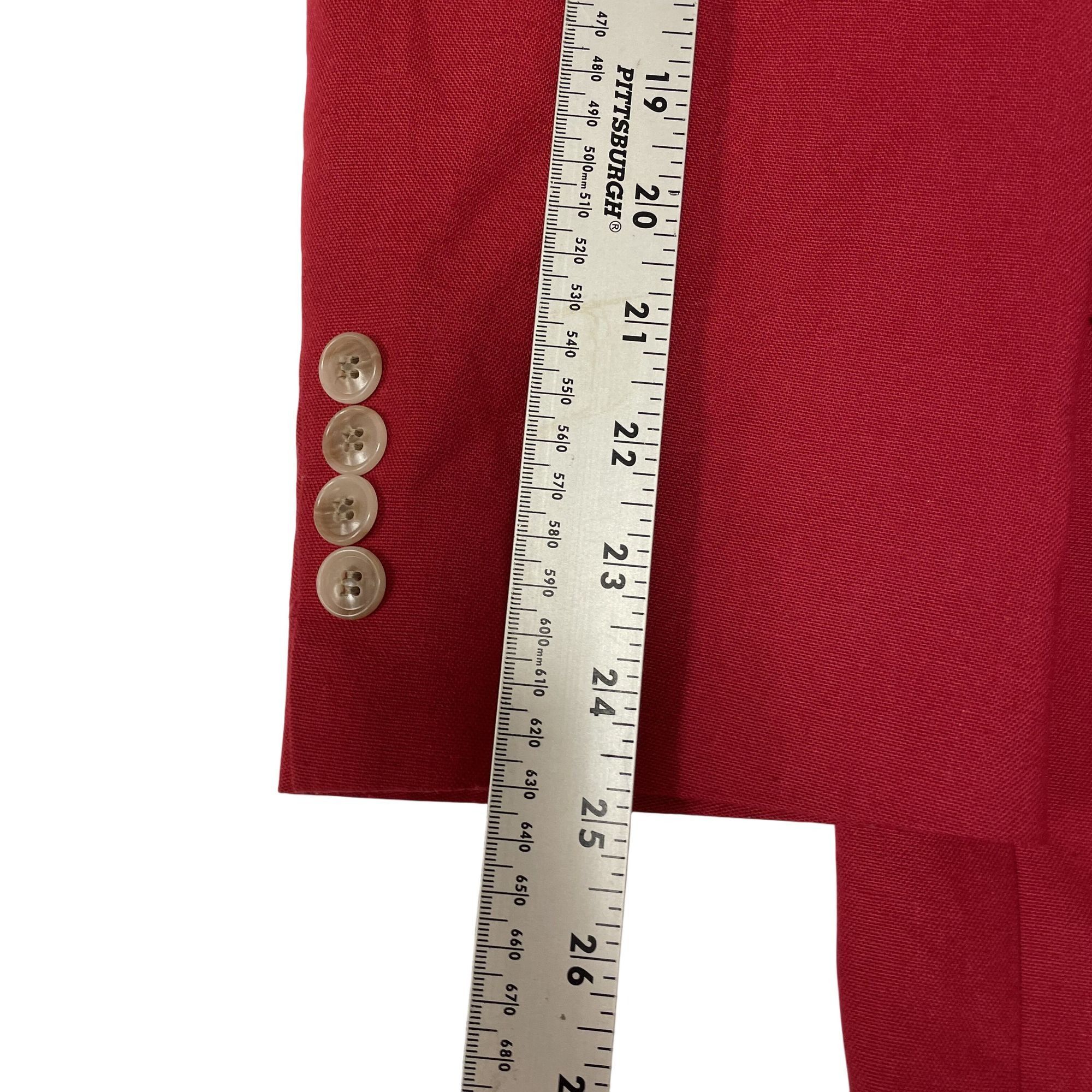 David Taylor Vtg David Taylor RED Sport Coat CHRISTMAS Jacket Size 42R - 6 Thumbnail