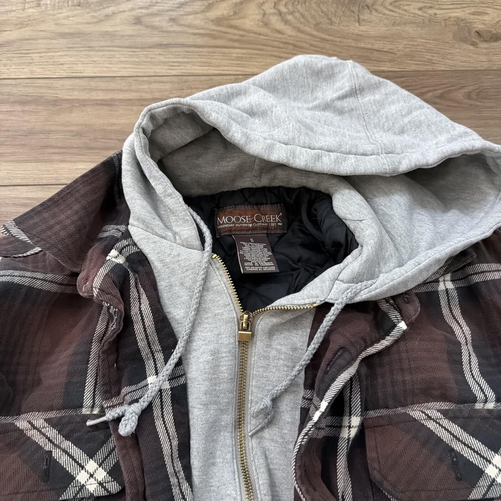 Other Vintage Plaid Flannel Jacket Hoodie Y2k Distressed Shacket M Size US M / EU 48-50 / 2 - 2 Thumbnail