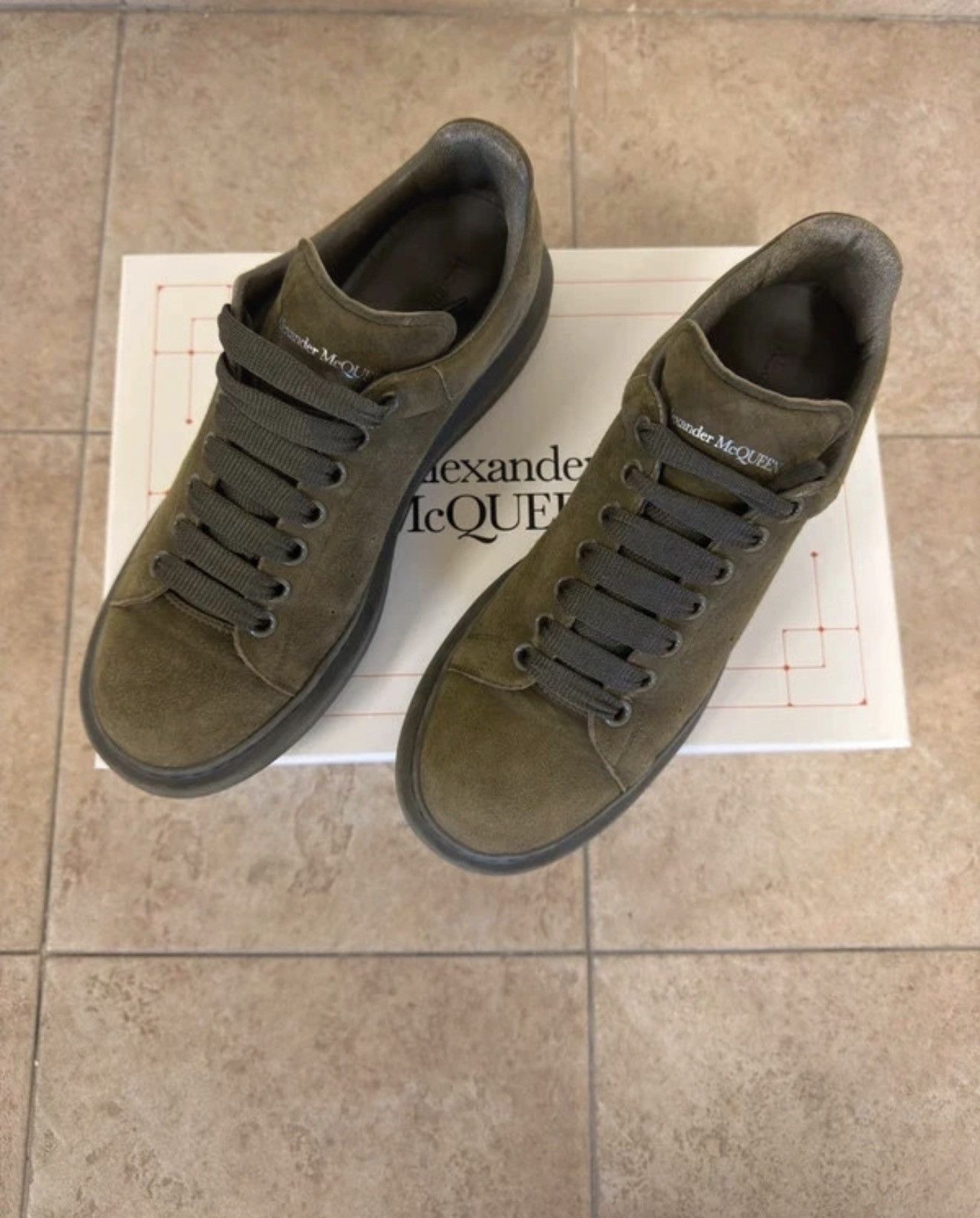 Alexander McQueen Alexander McQueen Tonal Suede Wedge Sole khaki Size US 8.5 / EU 41-42 - 8 Thumbnail