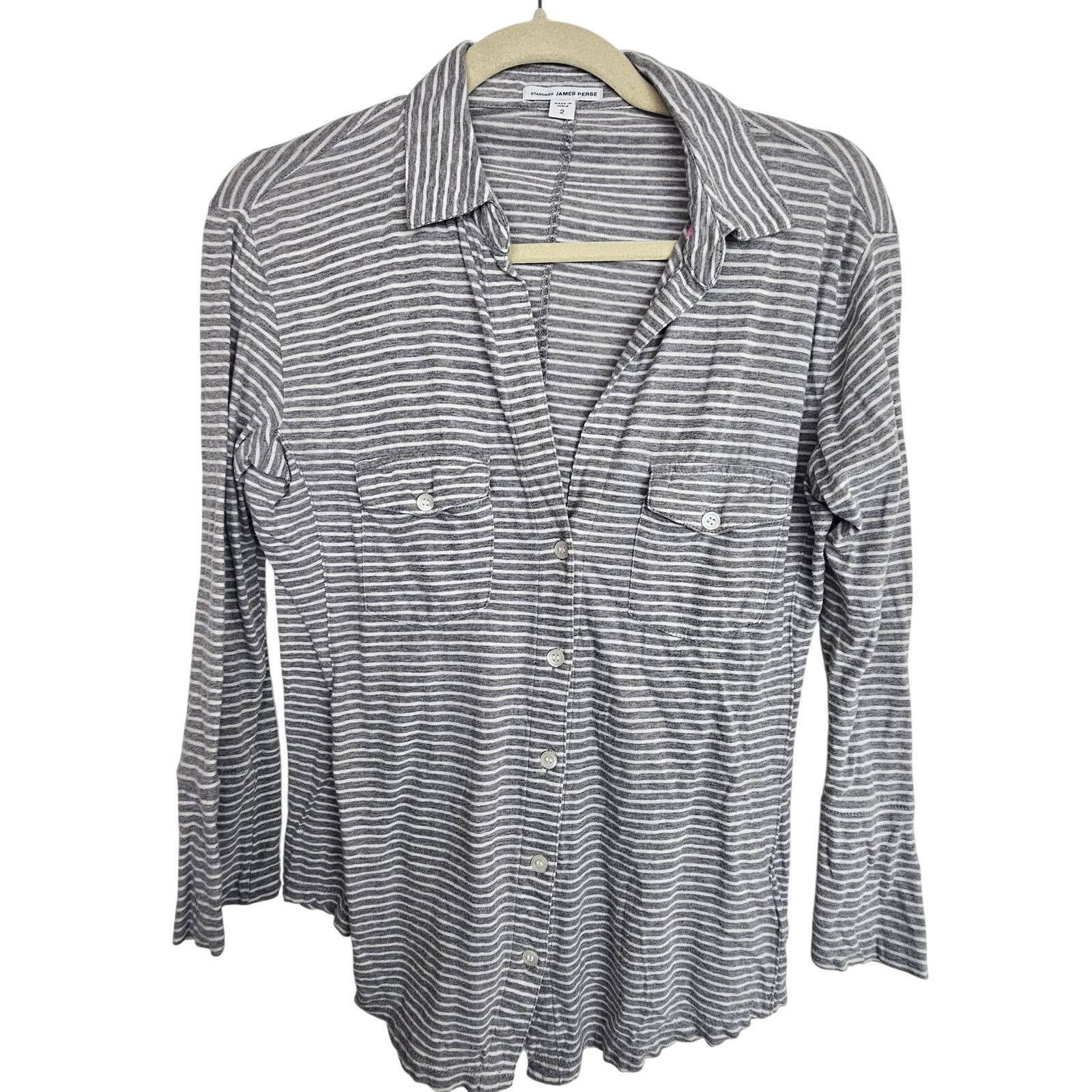 James Perse James Perse Womens Striped Career Corp Classic Top Size 2 Size S / US 4 / IT 40 - 1 Thumbnail